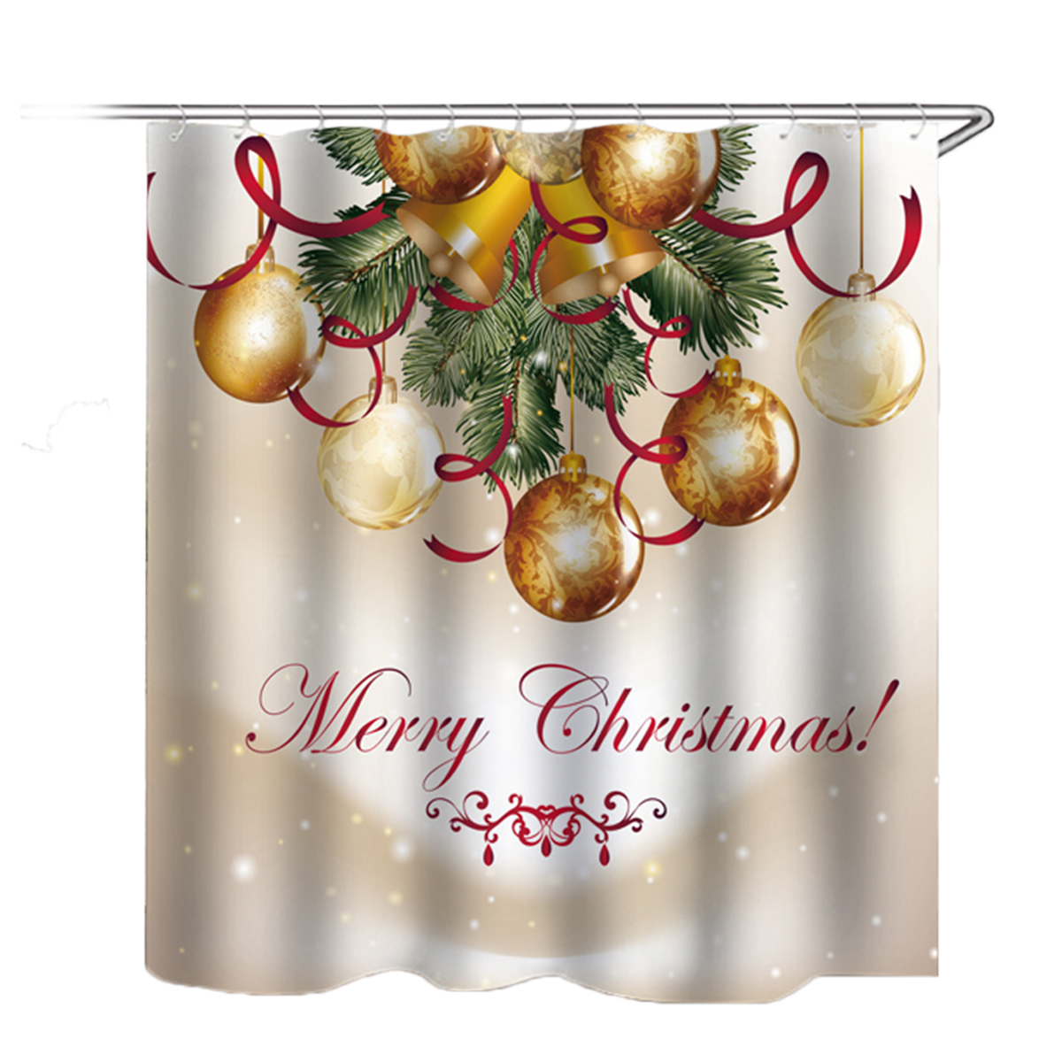 180x180cm-Merry-Christmas-Waterproof-Bath-Shower-Curtain-Toilet-Non-slip-Cover-Mat-Rug-Set-1573539-3