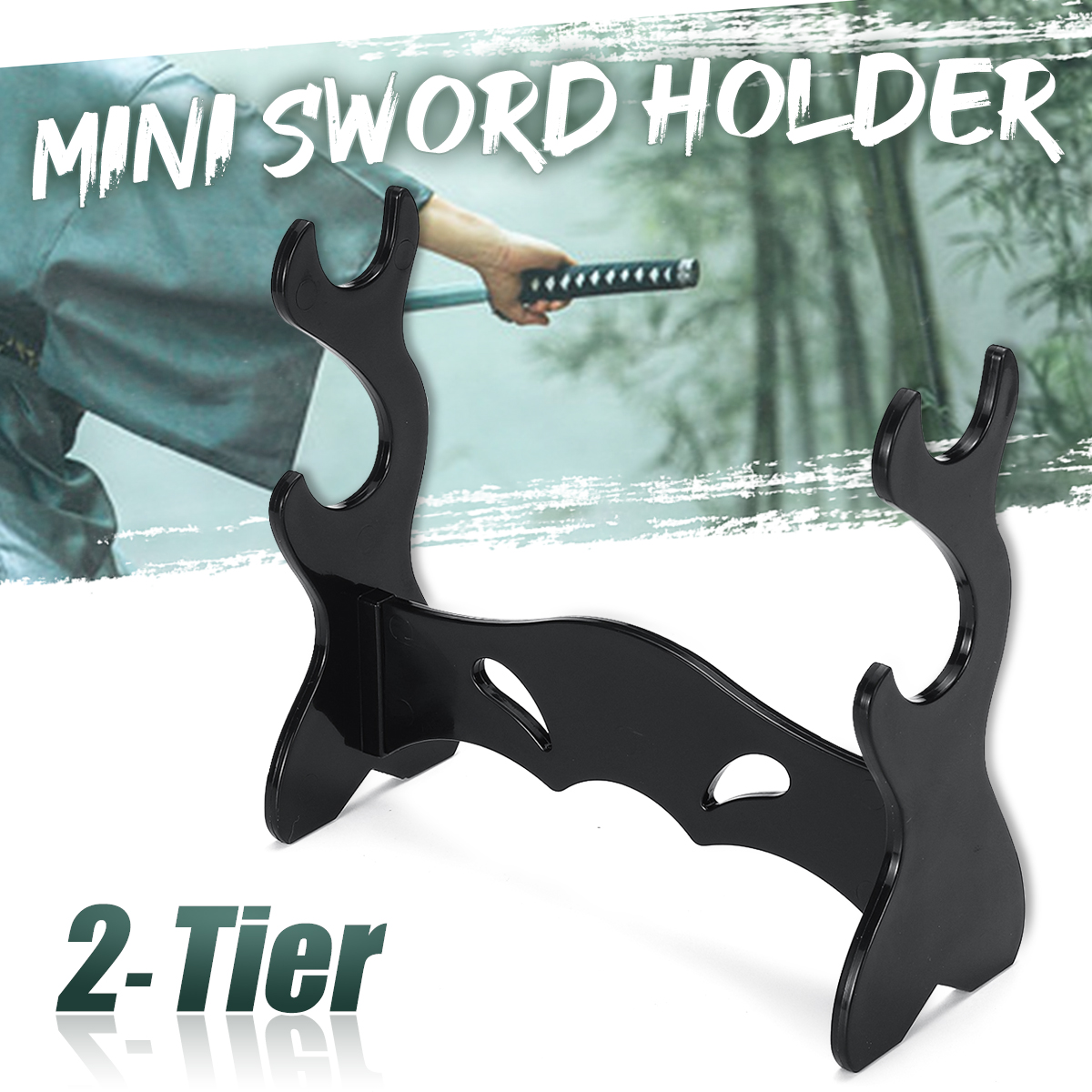 2-Tier-Mini-Samurai-Blade-Mount-Display-Stand-Tool-Display-Rack-Base-Holder-1598088-1