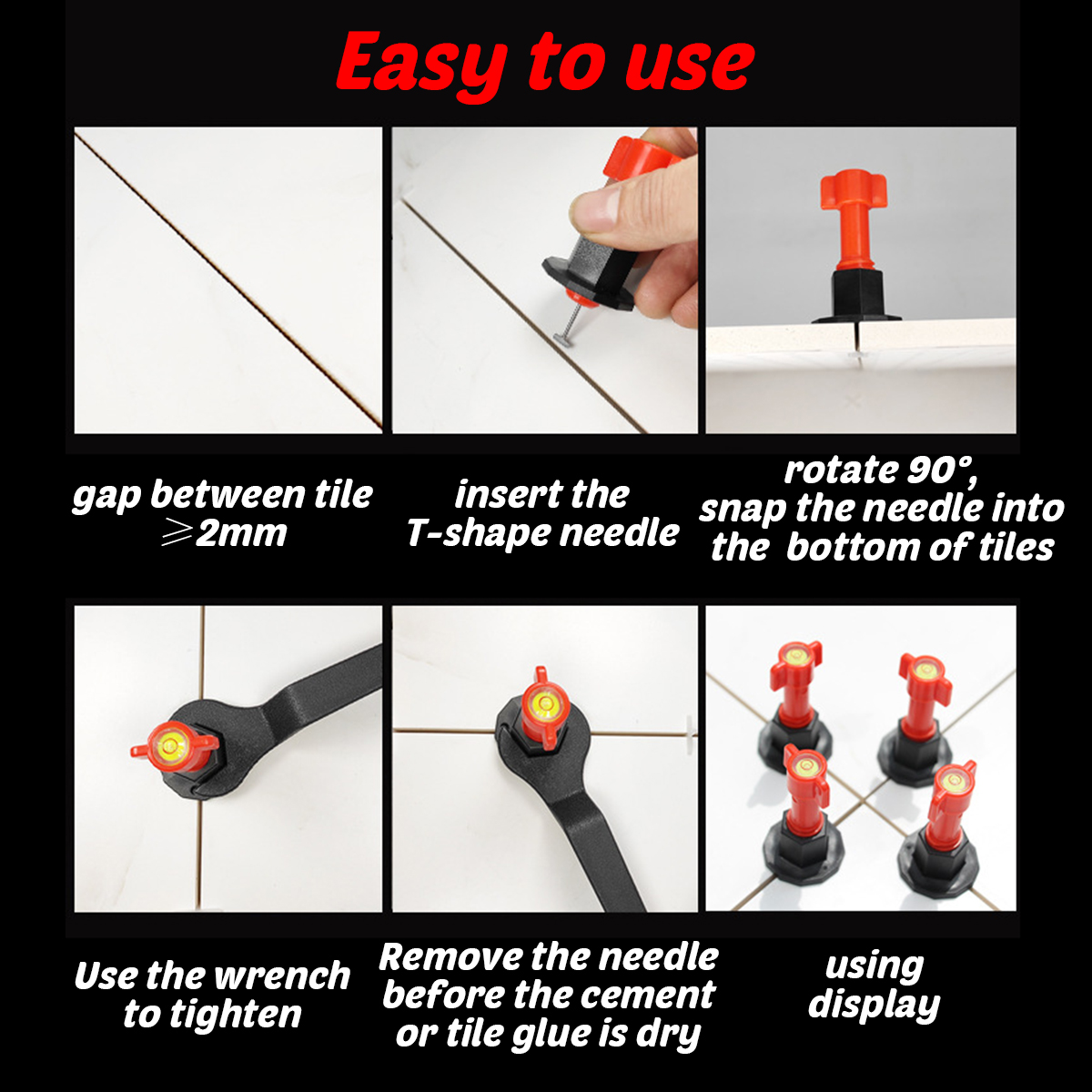24PCS-Tile-Leveler-Flooring-Wall-Leveling-System-Locator-Spacer-Balance-Tool-1701804-7