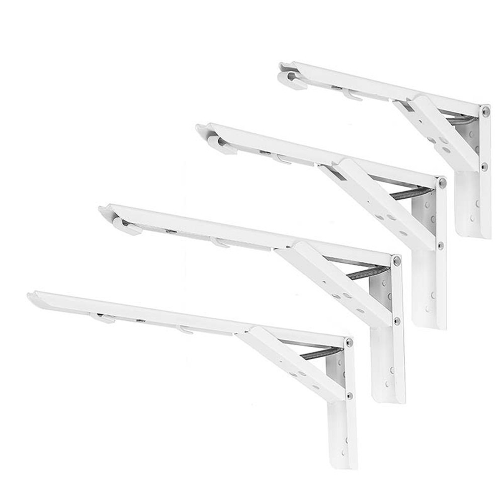 2pcs-8101214-Inch-Folding-Triangle-Bracket-Heavy-Duty-Steel-L-Shaped-Storage-Wall-Shelf-Bracket-1366753-2