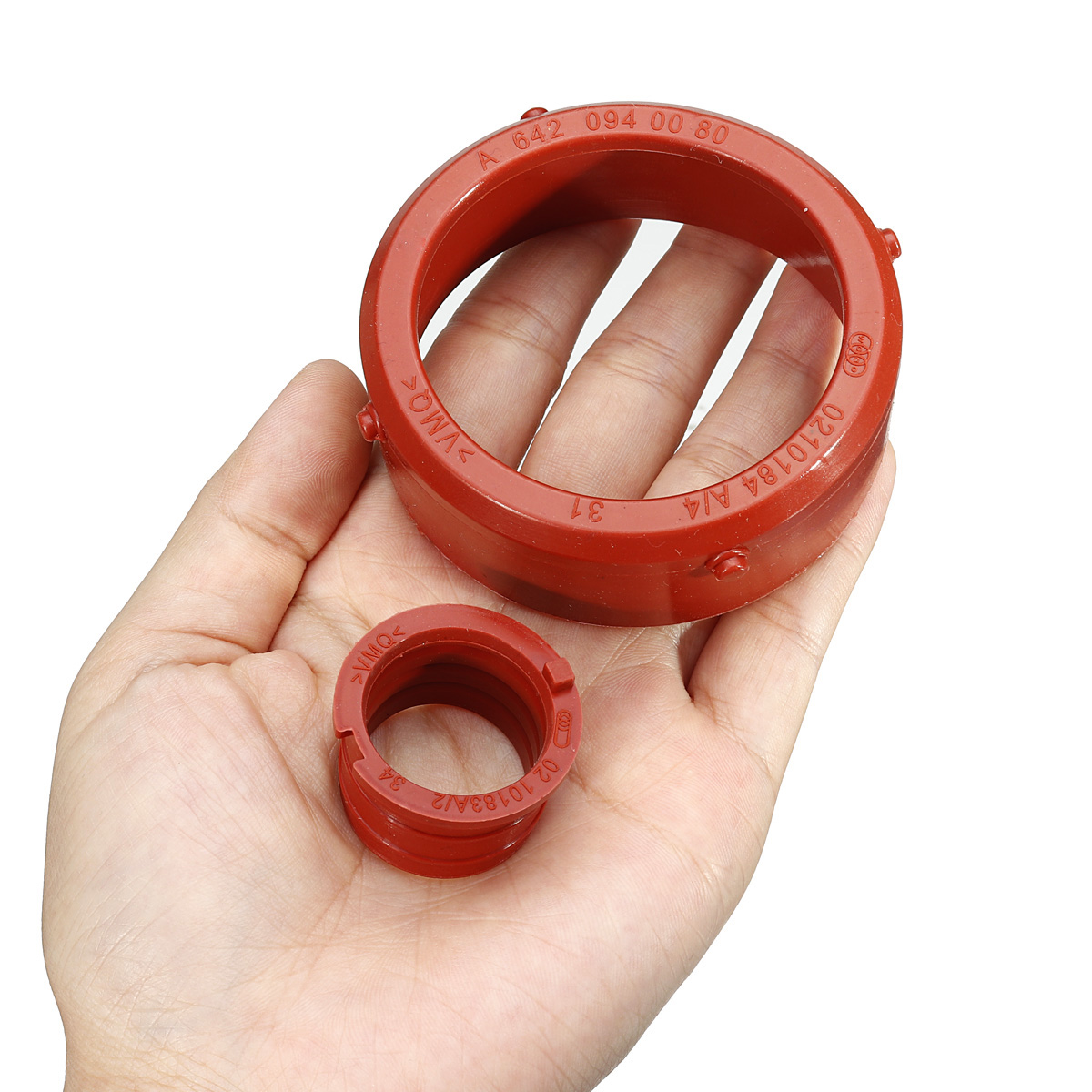 2pcs-Red-Turbo--Breather-Intake-Seal-Kit-For-Mercedes-Benz-OM642-A6420940080-A6420940580-1747599-4