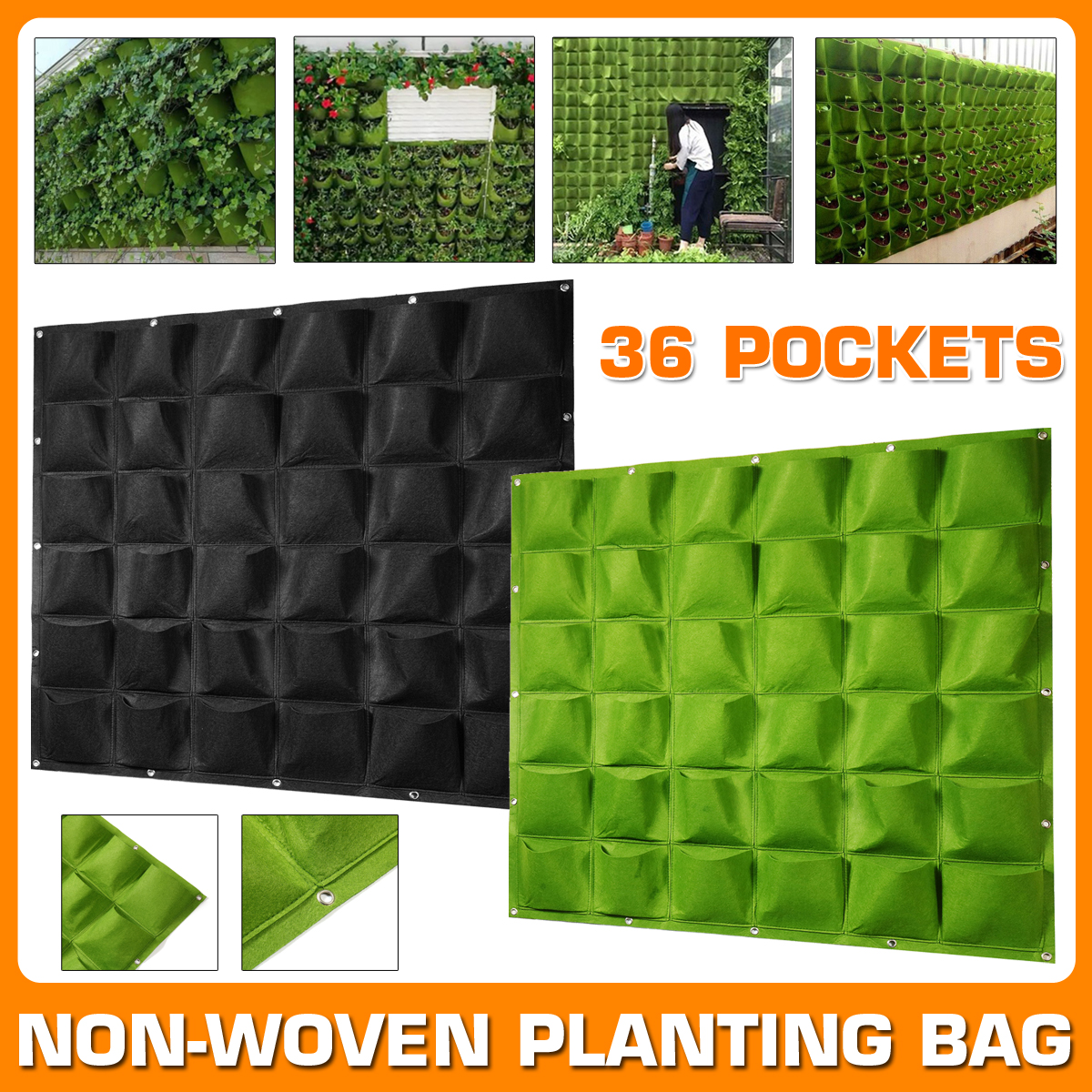 36-Pockets-Vertical-Flower-Growing-Planting-Bag-Wall-Hanging-Pot-Garden-Planter-1702655-1