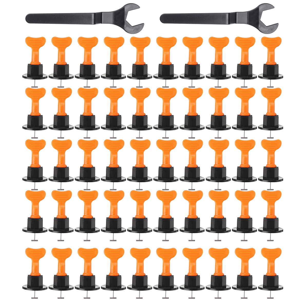 4050100Pcs-Tile-Leveling-System-Floor-Kit-Alignment-Clip-Reusable-Spacers-Locator-W-Wrench-1623252-2