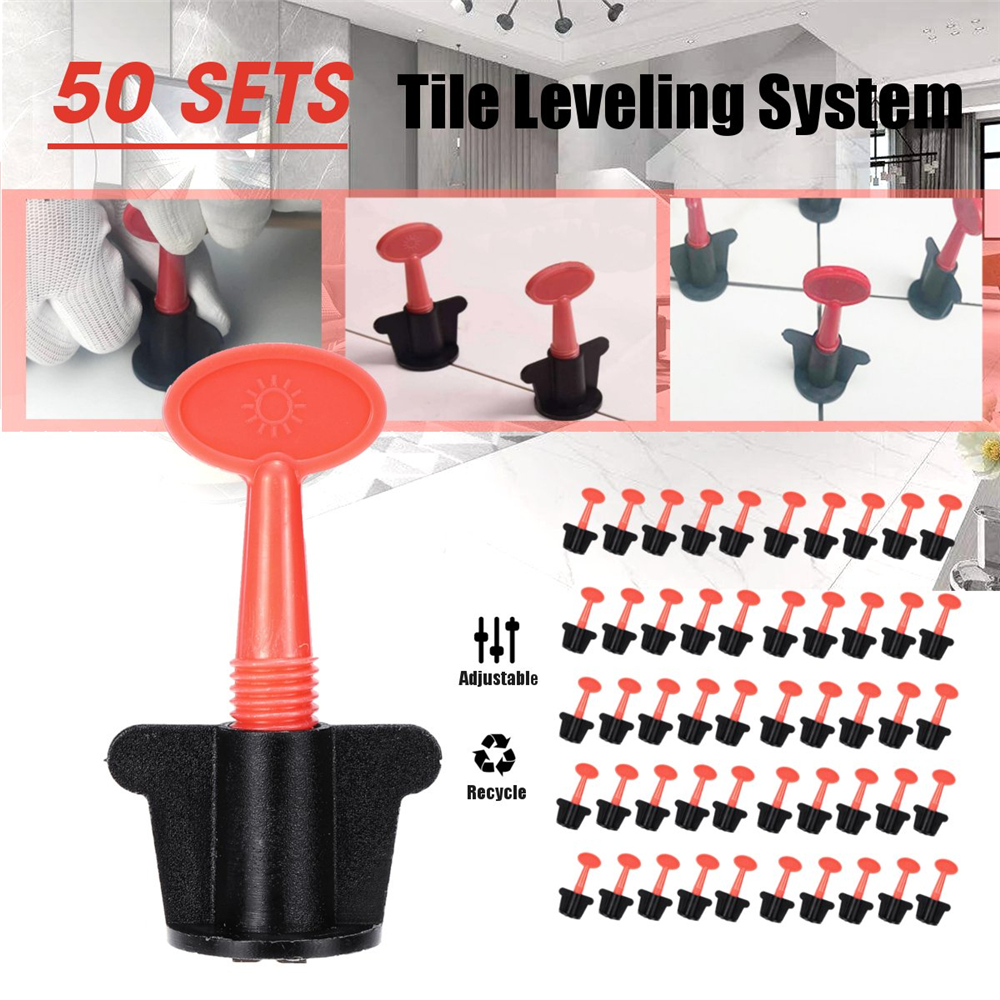 50-Sets-Plastic-T-Wall-Floor-Ceramic-Leveler-Tools-Tile-Spacers-Tile-Leveling-System-Kit-1469917-1