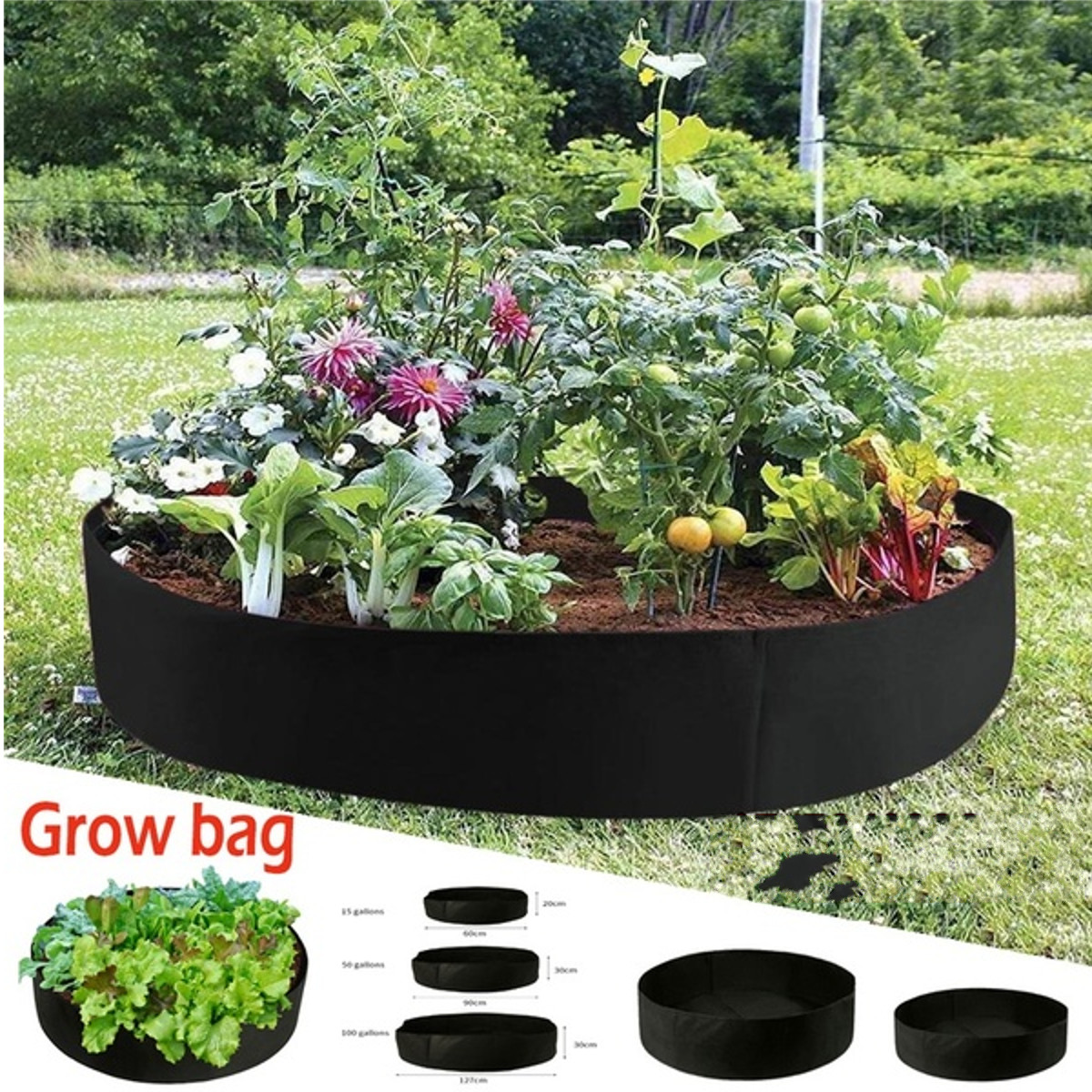 5090-Gallon-Planter-Flower-Grow-Bag-Vegetable-Box-Garden-Planting-Non-woven-V-1703005-8