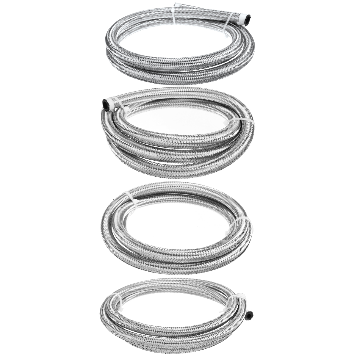 5FT-AN4-AN6-AN8-AN10-Fuel-Hose-Oil-Gas-Line-Pipe-Stainless-Steel-Braided-Silver-1685006-2