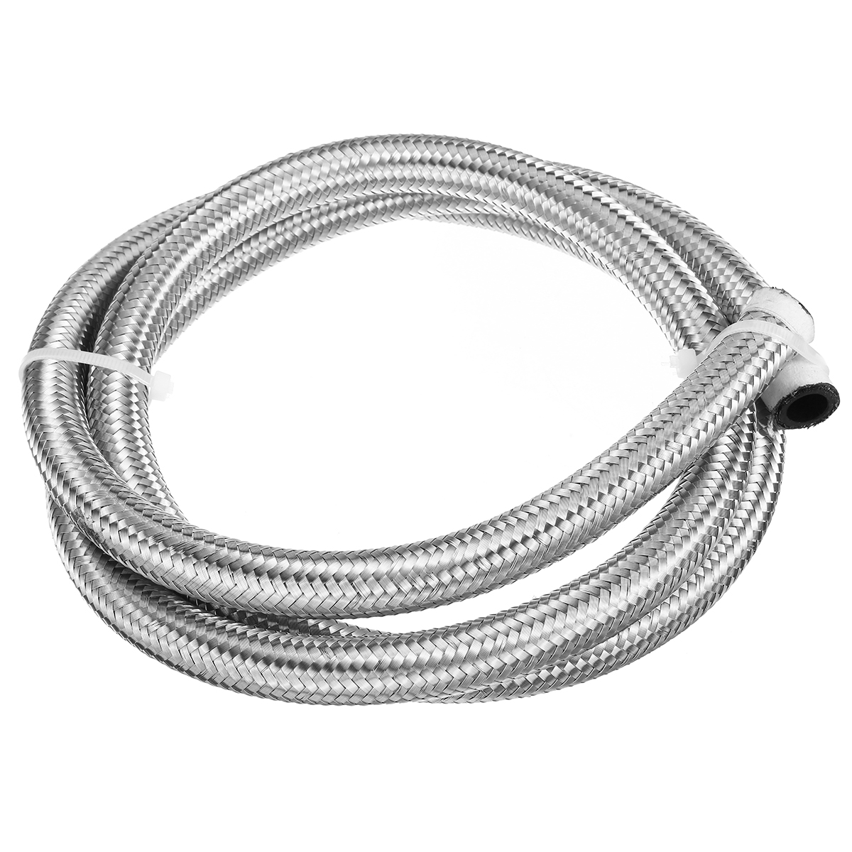5FT-AN4-AN6-AN8-AN10-Fuel-Hose-Oil-Gas-Line-Pipe-Stainless-Steel-Braided-Silver-1685006-3