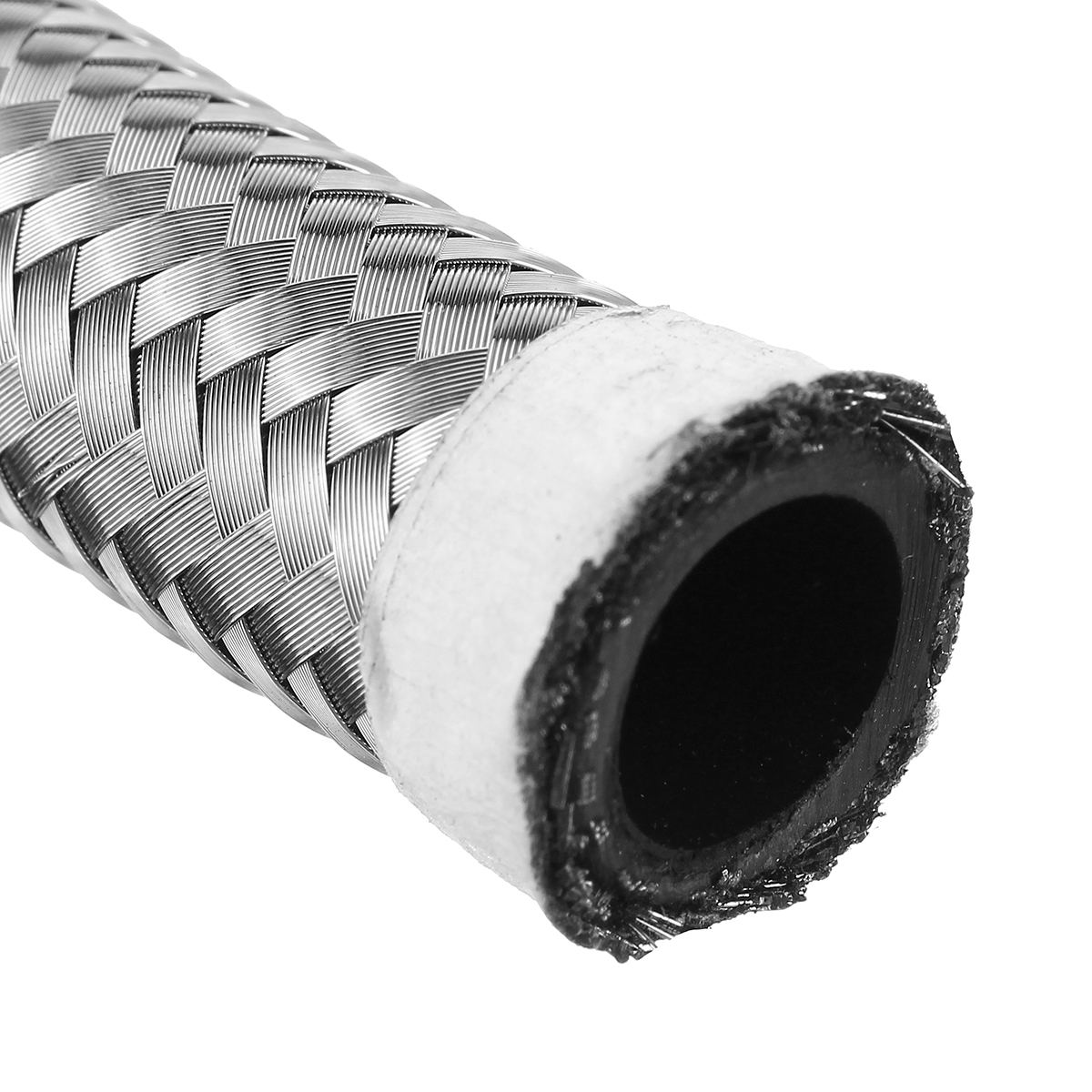 5FT-AN4-AN6-AN8-AN10-Fuel-Hose-Oil-Gas-Line-Pipe-Stainless-Steel-Braided-Silver-1685006-9