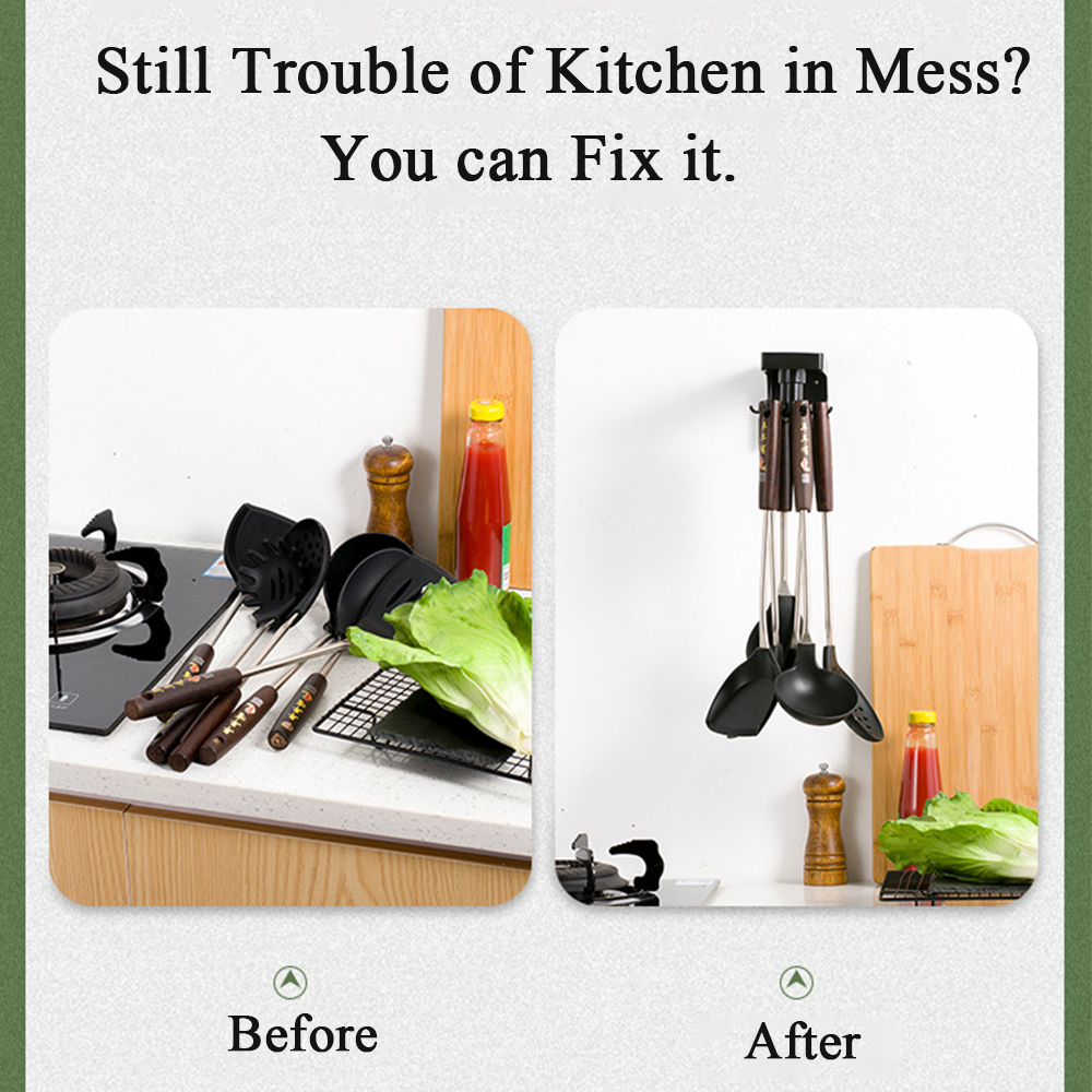 6-Hooks-Kitchen-Shelf-Storage-Rack-Rotate-Telescopic-Punch-Free-Installation-1604478-6