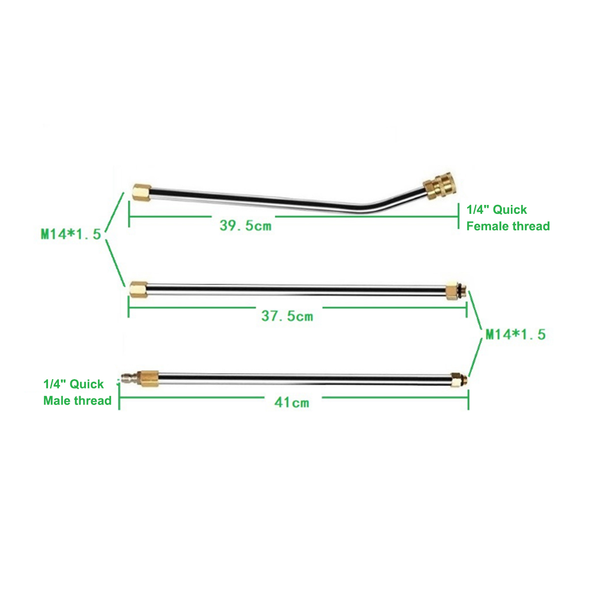 6PCS-High-Pressure-Washer-Extension-Spray-Lance-Wand-14-Inch-With-10pcs-O-ring-1695809-5