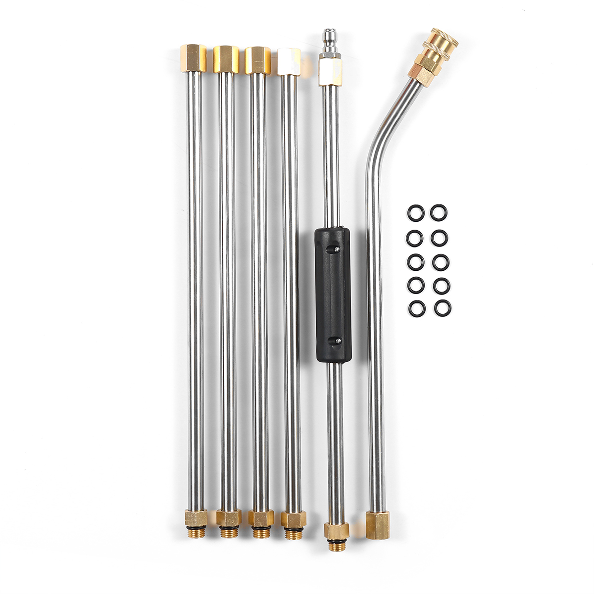 6PCS-High-Pressure-Washer-Extension-Spray-Lance-Wand-14-Inch-With-10pcs-O-ring-1695809-10