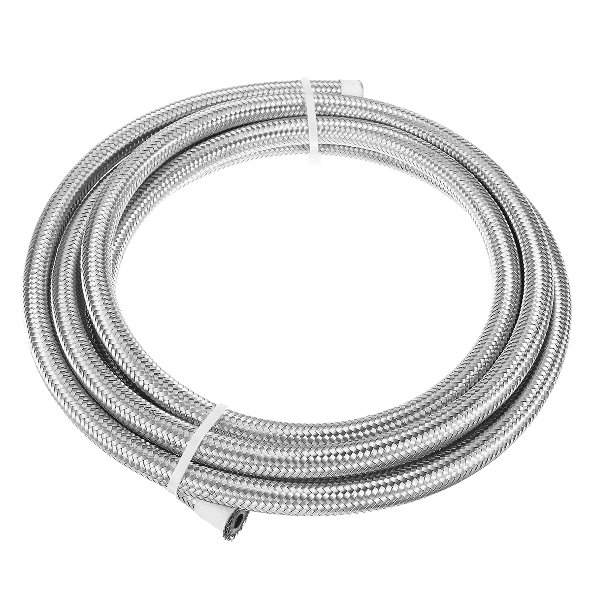 8FT-AN4-AN6-AN8-AN10-Fuel-Hose-Oil-Gas-Line-Pipe-Stainless-Steel-Braided-Silver-1685158-1