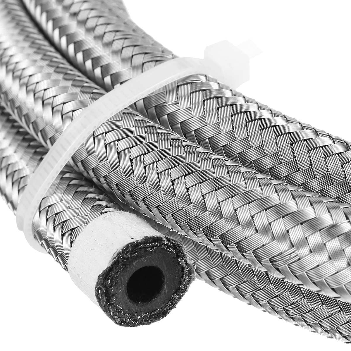 8FT-AN4-AN6-AN8-AN10-Fuel-Hose-Oil-Gas-Line-Pipe-Stainless-Steel-Braided-Silver-1685158-7