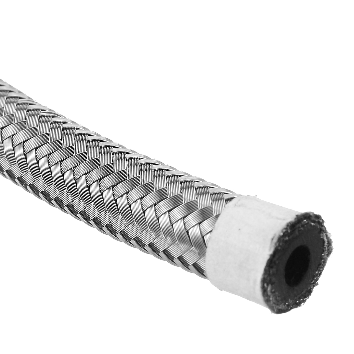 8FT-AN4-AN6-AN8-AN10-Fuel-Hose-Oil-Gas-Line-Pipe-Stainless-Steel-Braided-Silver-1685158-8