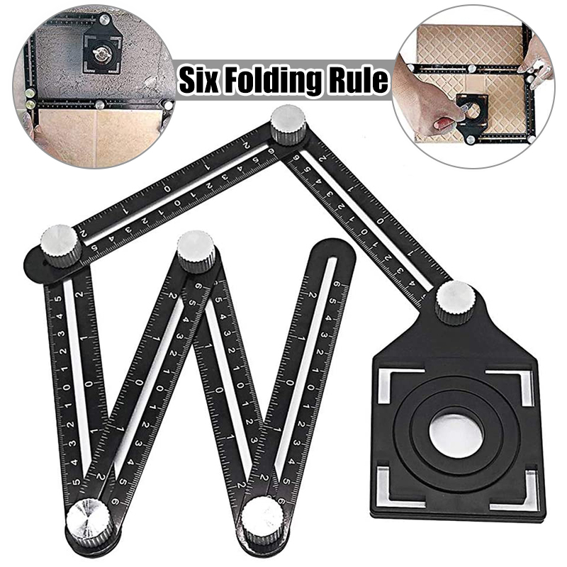 Aluminum-Alloy-Multi-Angle-Tool-Six-Folding-Universal-Ruler-Tile-Hole-Measure-Tool-1701476-1