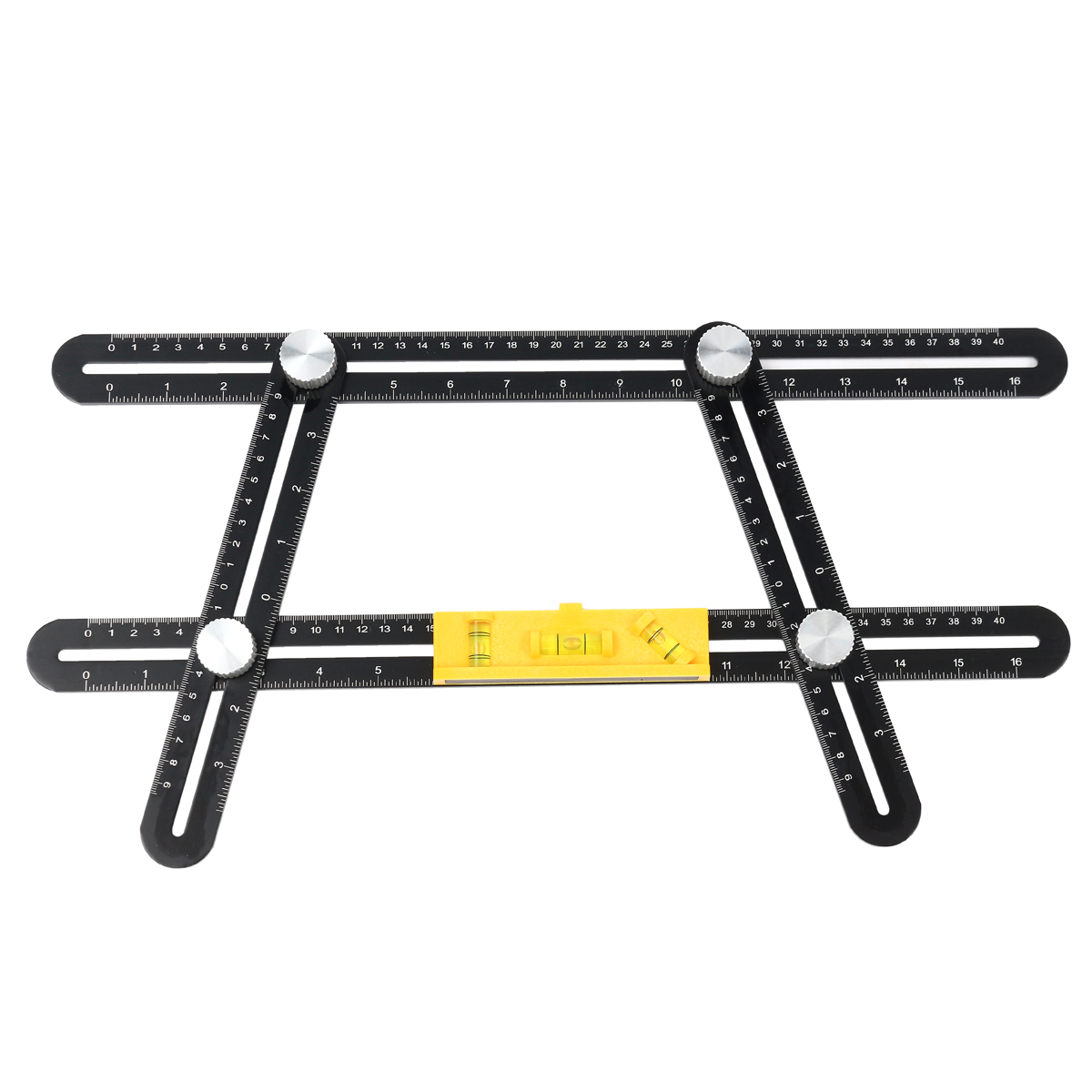 Aluminum-Multifunction-Four-Square-Folding-Ruler-Woodworking-Scriber-Position-Hole-Opener-1368801-3