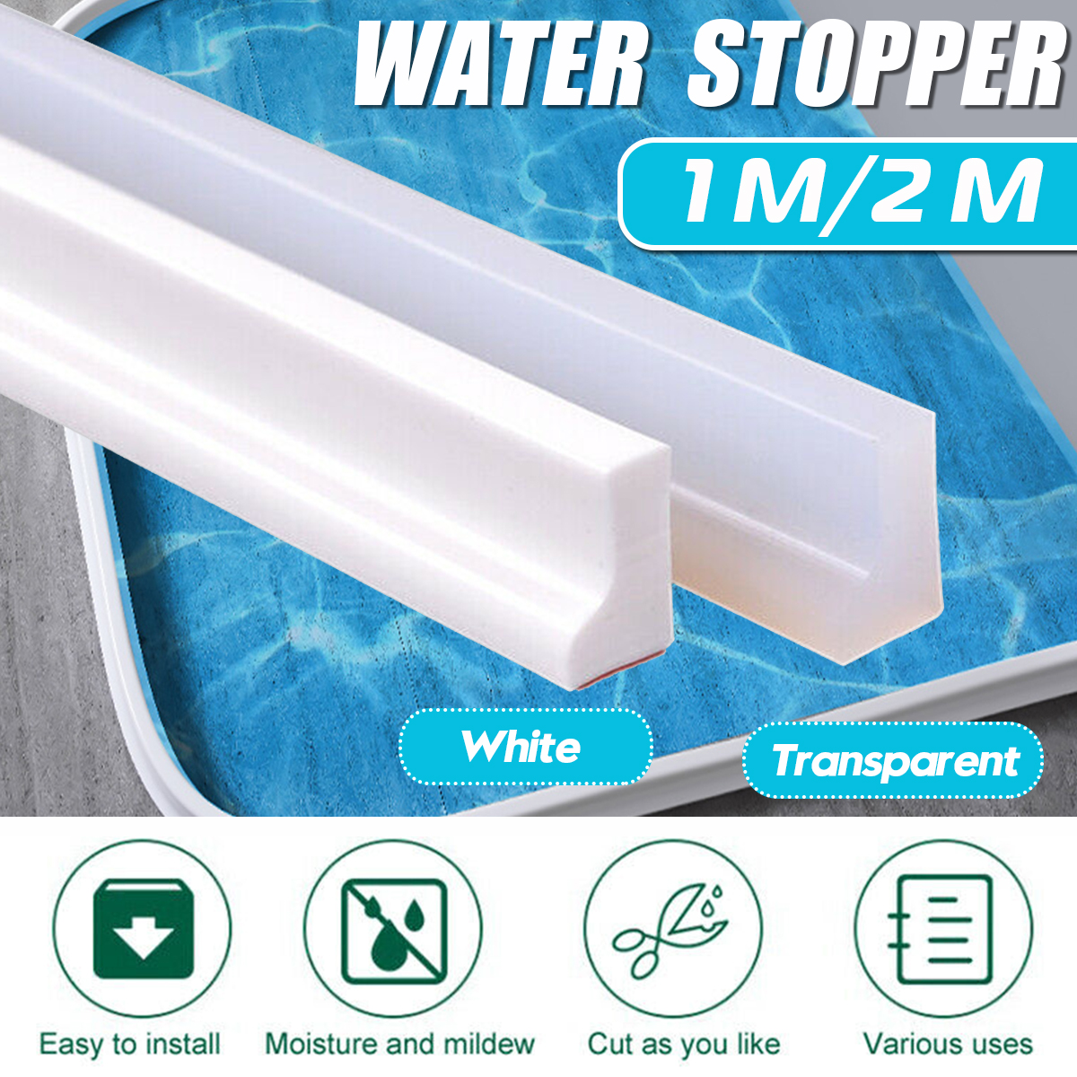 Bathroom-Kitchen-Foldable-Water-Stopper-Self-adhesive-Rubber-Dam-Shower-Barrier-WhiteTransparent-1759927-1