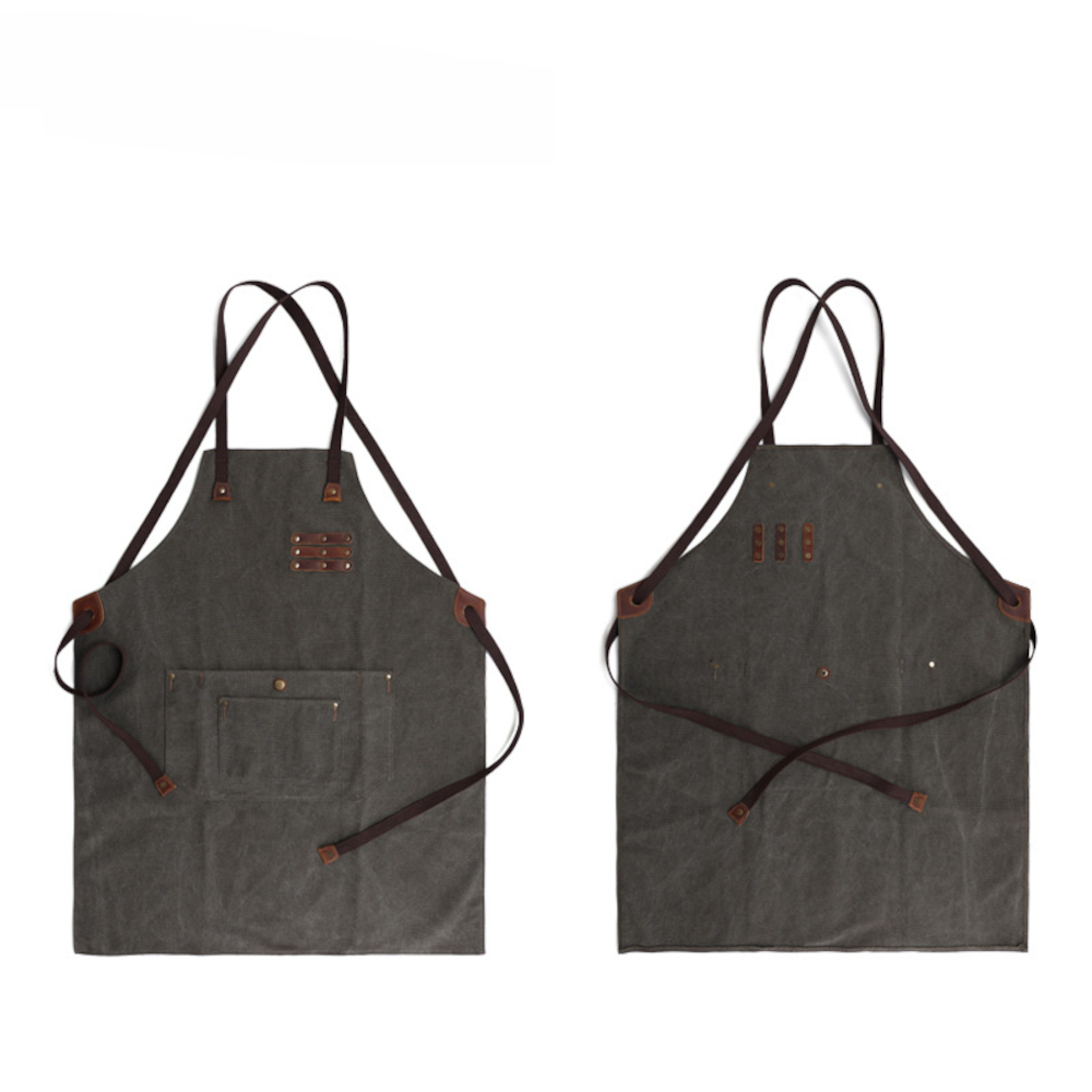 Canvas-Vintage-Apron-Waterproof-Oil-proof-Wearable-Apron-For-Woodworking-Carpenter-Painter-Apron-1774554-2