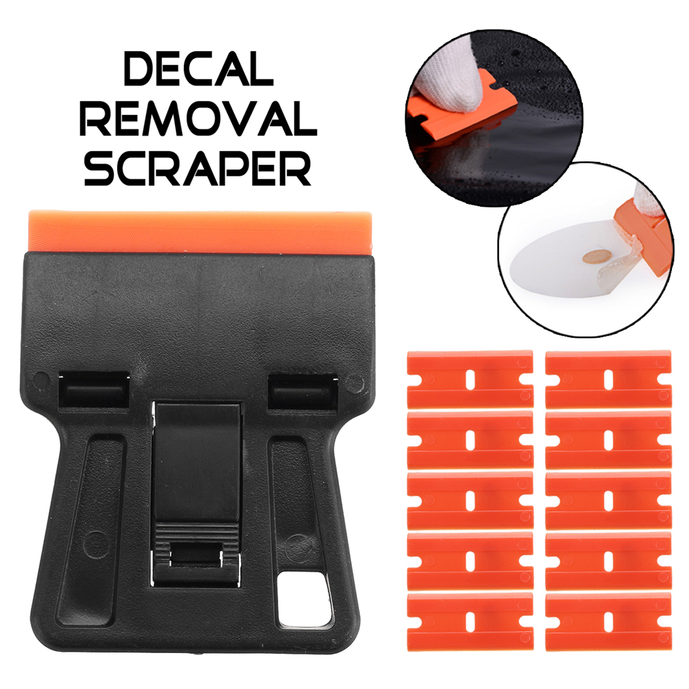 Car-Vehicle-Decal-Tape-Removal-Eraser-Remover-Scraper--10Pcs-Plastic-Blades-Tools-Kit-1528984-1