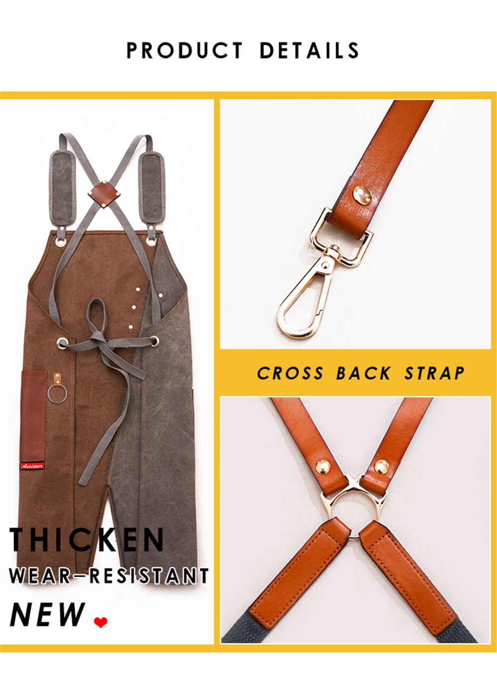 Cowboy-Denim-Apron-Shop-Apron-Pockets-Waxed-Wax-Cloth-Waterproof-Apron-Woodworking-Chef-Tool-Storage-1781332-7