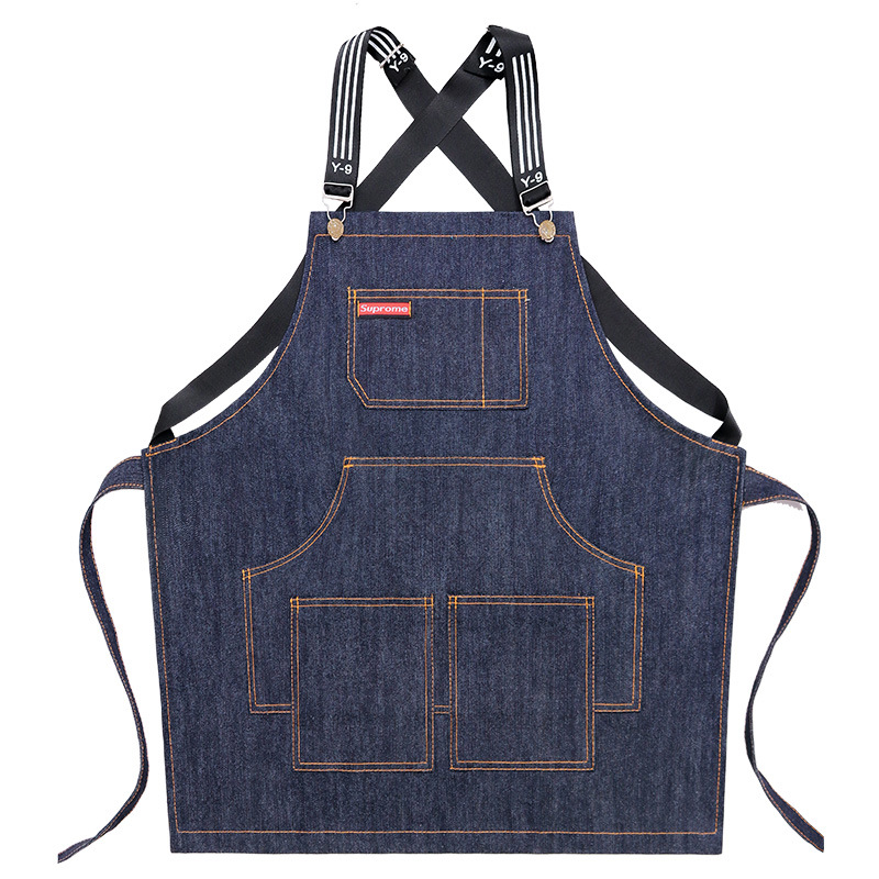 Denim-Kitchen-Cooking-Apron-Adjustable-Cotton-Strap-Large-Pockets-Blue-Barista-Men-and-Women-Homewea-1784353-1