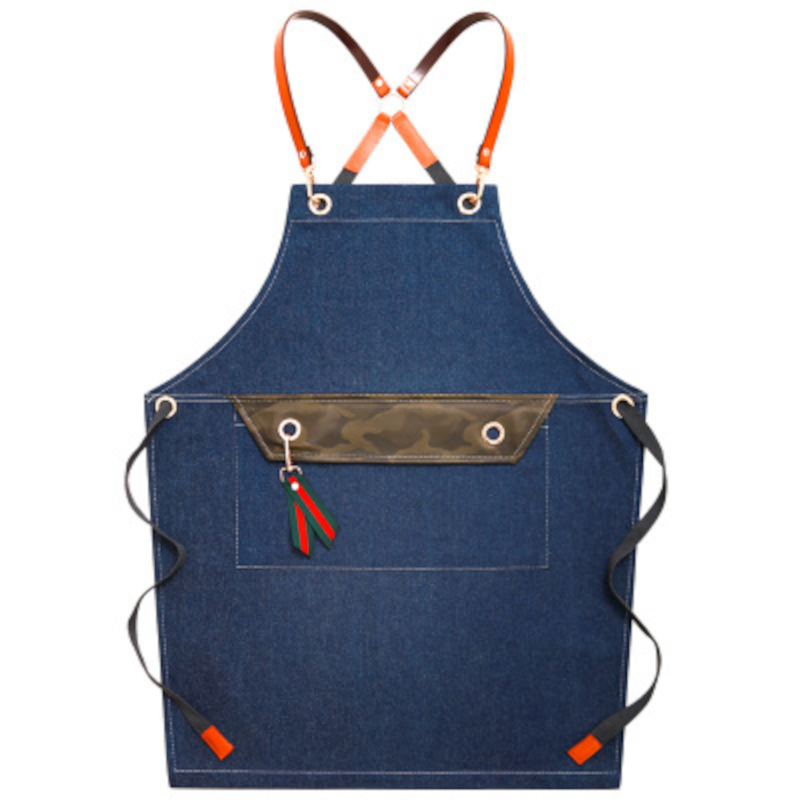 Denim-Work-Apron-Washable-Dust-proof-Apron-Pocket-With-Flap-For-Craftsman-Carpenter-Mason-1774600-4