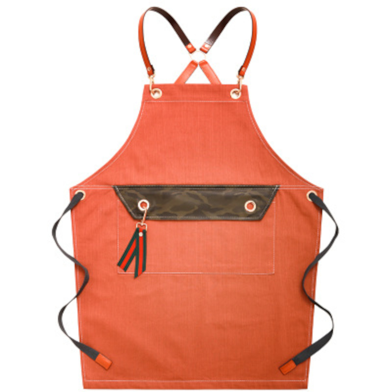 Denim-Work-Apron-Washable-Dust-proof-Apron-Pocket-With-Flap-For-Craftsman-Carpenter-Mason-1774600-5