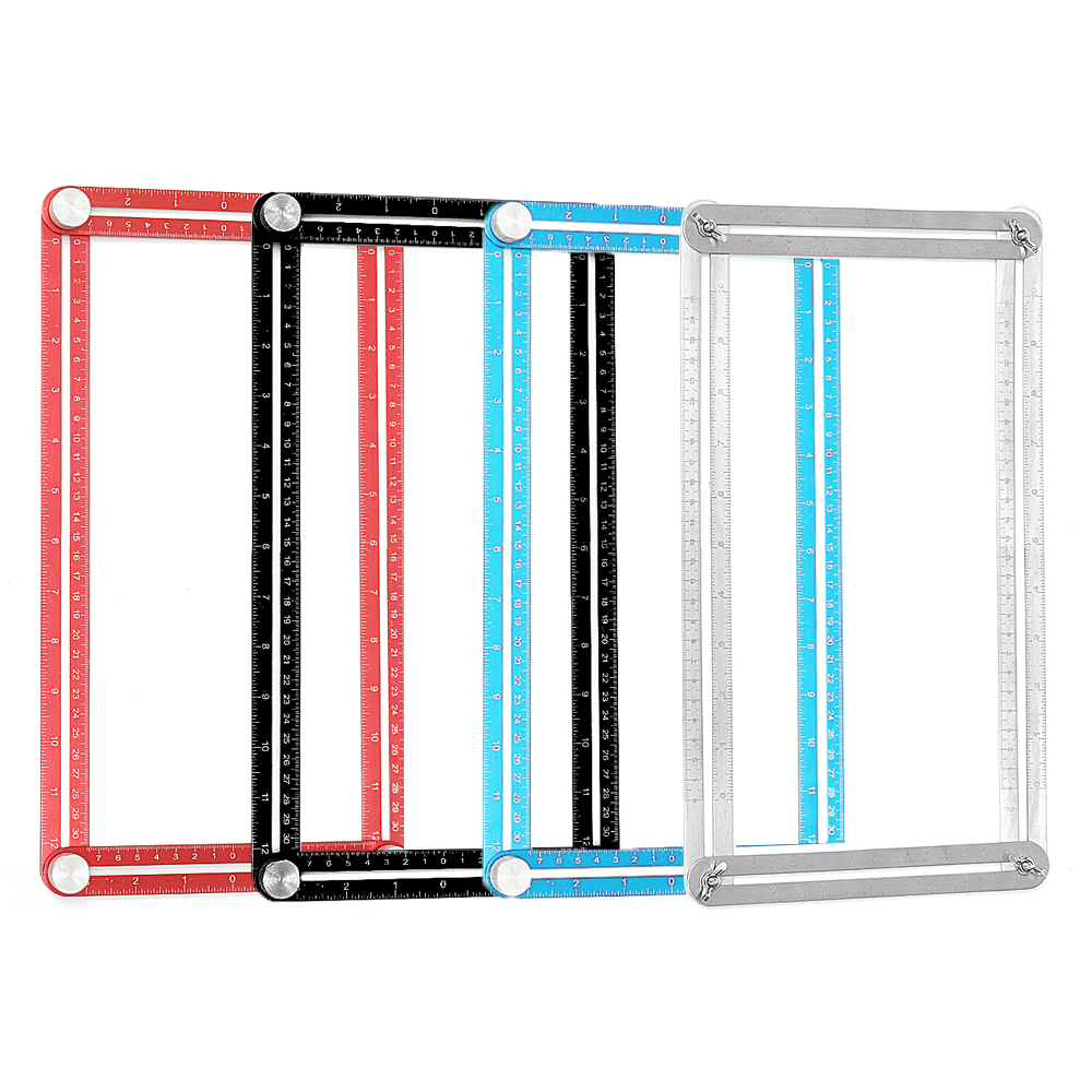 Drillpro-Muiti-color-Aluminum-Template-Ruler-Multifunction-Four-Square-Folding-Ruler-1496159-1