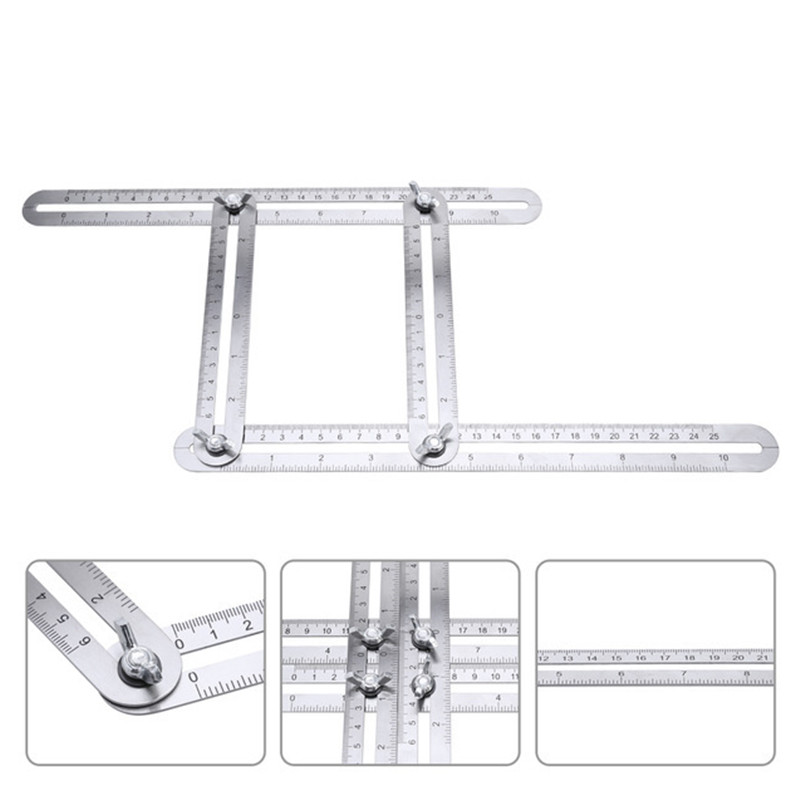 Drillpro-Muiti-color-Aluminum-Template-Ruler-Multifunction-Four-Square-Folding-Ruler-1496159-6