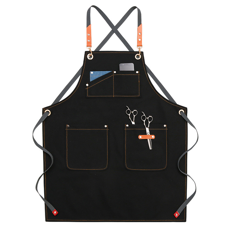 Multi-pocket-Canvas-Work-Apron-Washable-Dust-proof-Apron-For-Craftsman-Carpenter-Mason-1774564-3