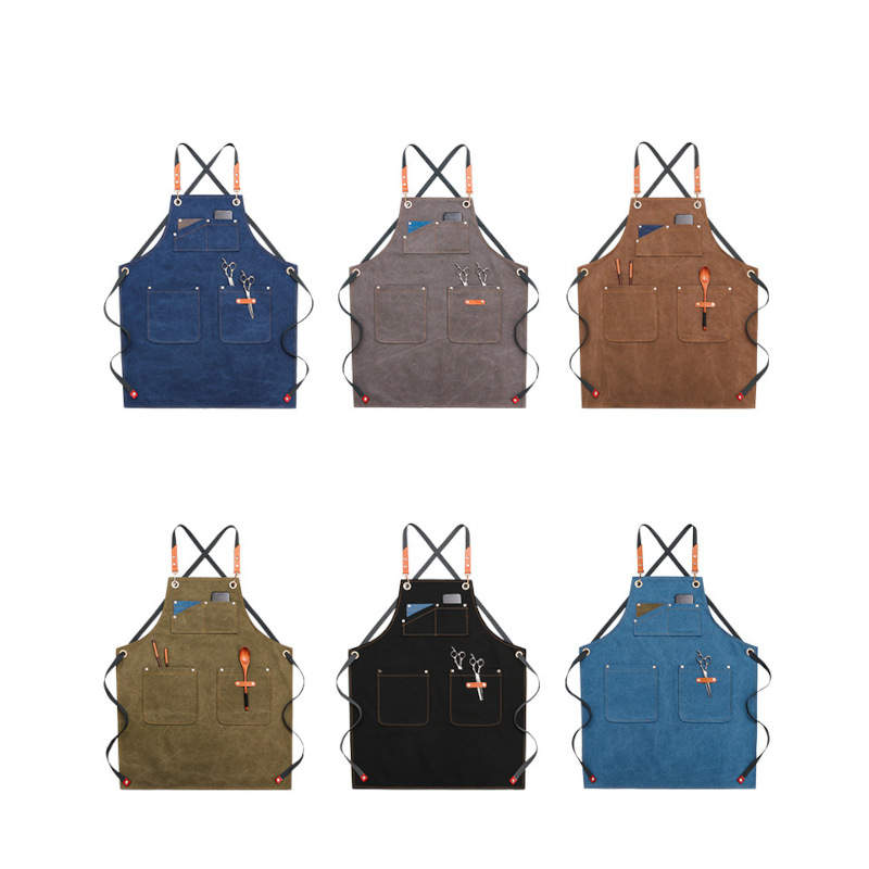 Multi-pocket-Canvas-Work-Apron-Washable-Dust-proof-Apron-For-Craftsman-Carpenter-Mason-1774564-8