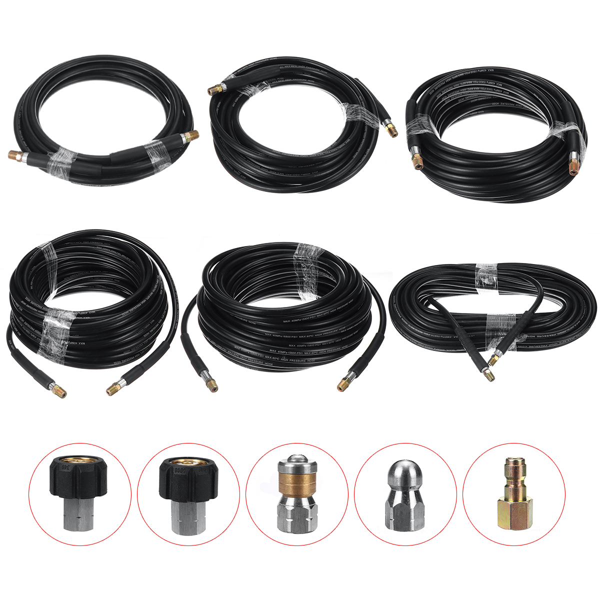 Pressure-Washer-Replaced-Hose-40MPa-5800PSI--W-5-x-Adapter-For-Most-of-Karcher-1616229-3
