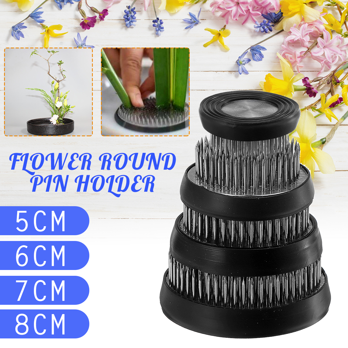 Round-Ikebana-Kenzan-Flower-Frog-Arranger-Holder-Art-Fixed-Arranging-Tools-Pin-Holder-1695816-1