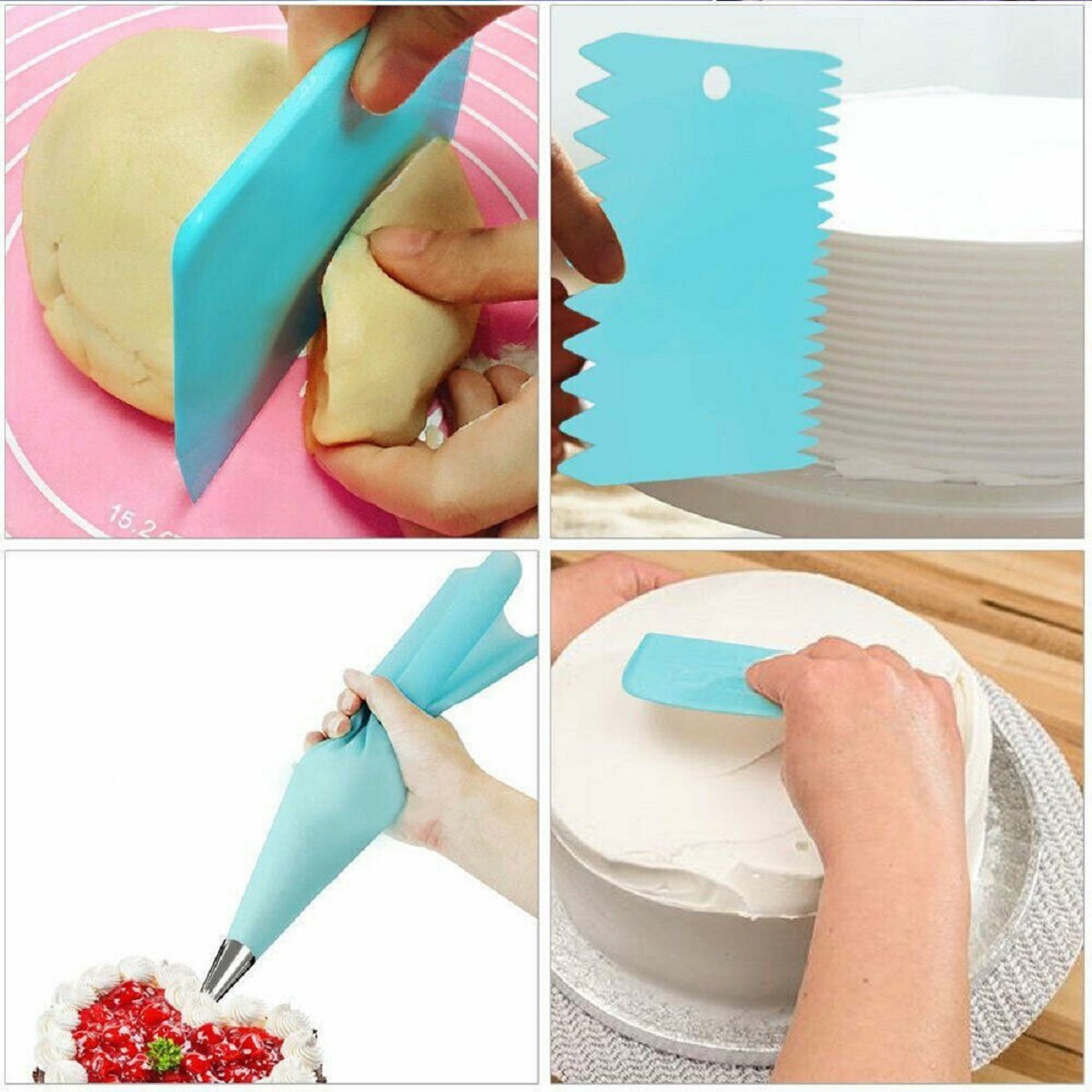 117Pcs-Cake-Decorating-Tool-Kit-Baking-Fondant-Supplies-Turntable-Bag-Tip-Spatula-1776531-8