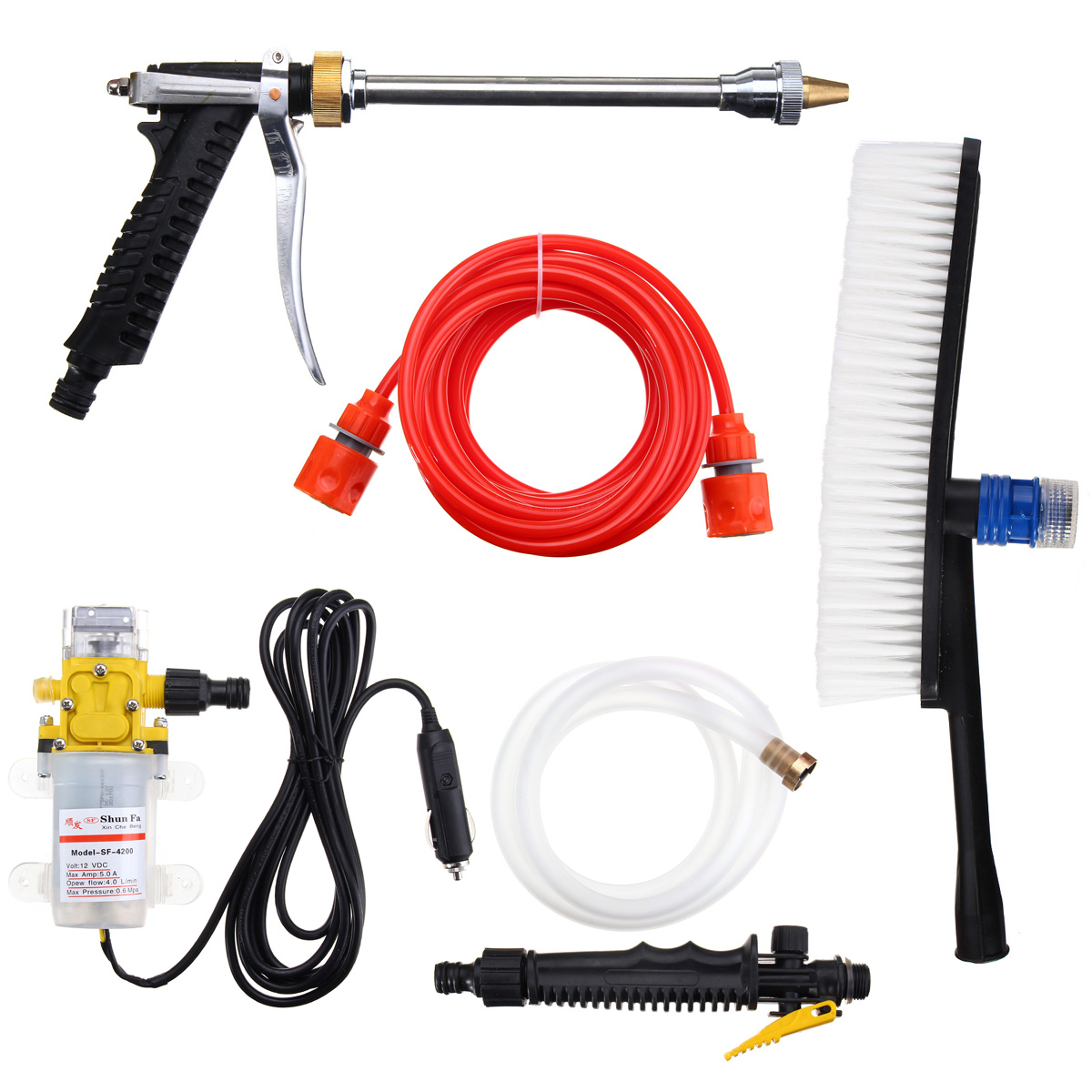 12V-Portable-100W-160PSI-High-Pressure-Electric-Washer-Wash-Pump-Set-1188439-1