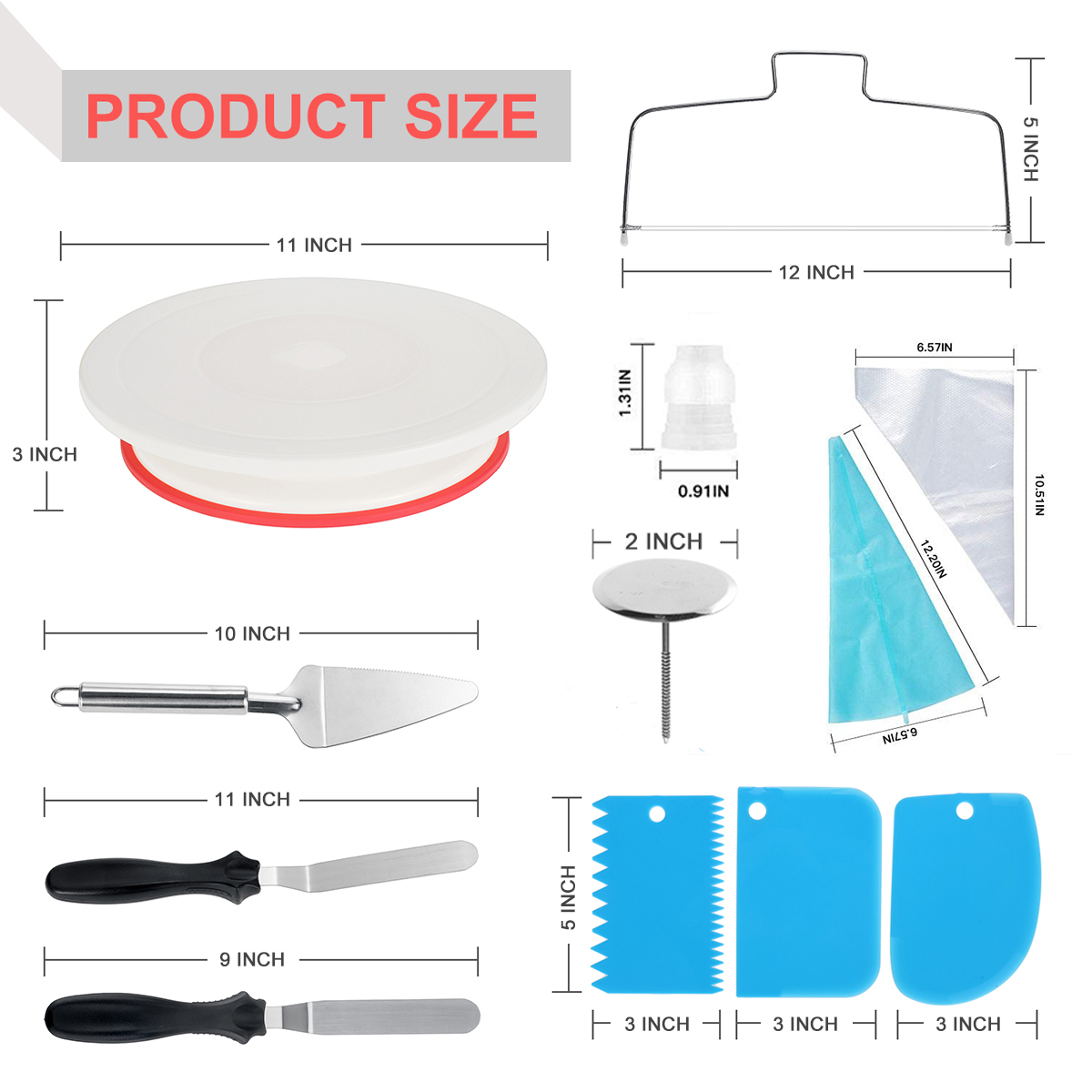 130Pcs-Cake-Decorating-Kit-Baking-Fondant-Supplies-Turntable-Bag-Tip-Spatula-Tools-Kit-1762483-10