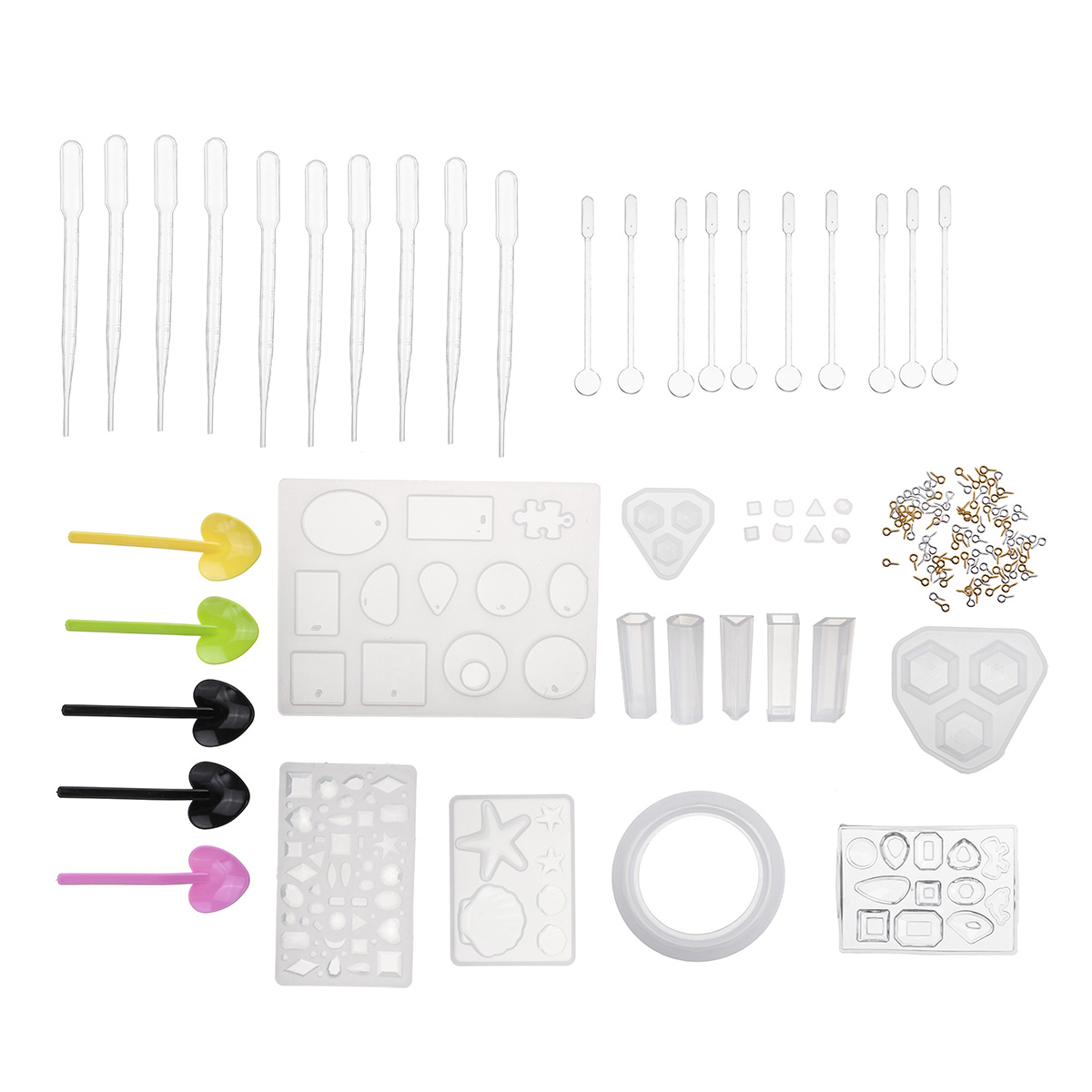141Pcs-DIY-Silicone-Resin-Casting-Molds-Pendant-Making-Necklace-Mould-Hand-Craft-Tools-Kit-1519269-1