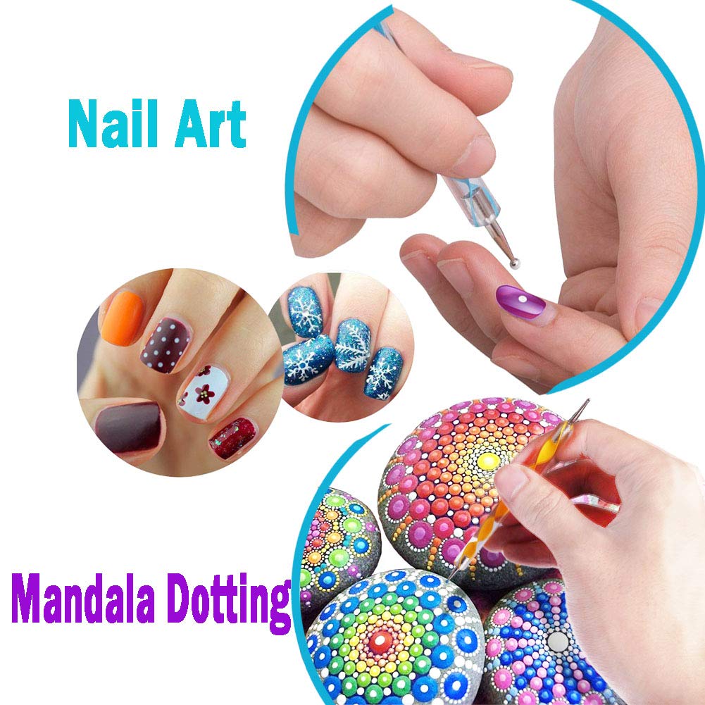 15pcs-Mandala-Dotting-Painting-Rocks-Drawing-Pen-Stencil-Paint-Tray-Tools-Kit-DIY-1448927-1