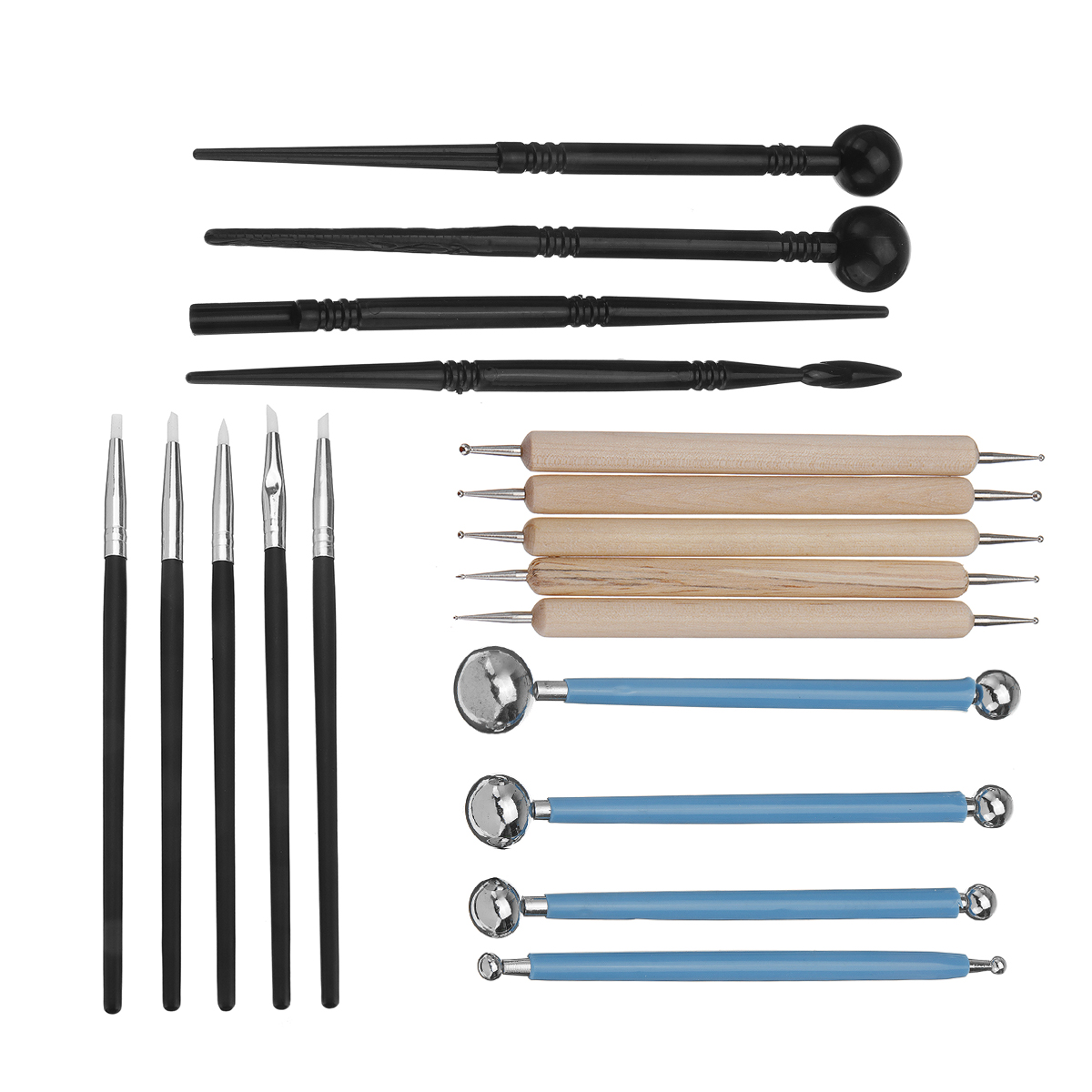 18-pcs-Professional-Polymer-Clay-Sculpting-Tools-Pottery-Models-Art-Projects-Kit-1533747-1