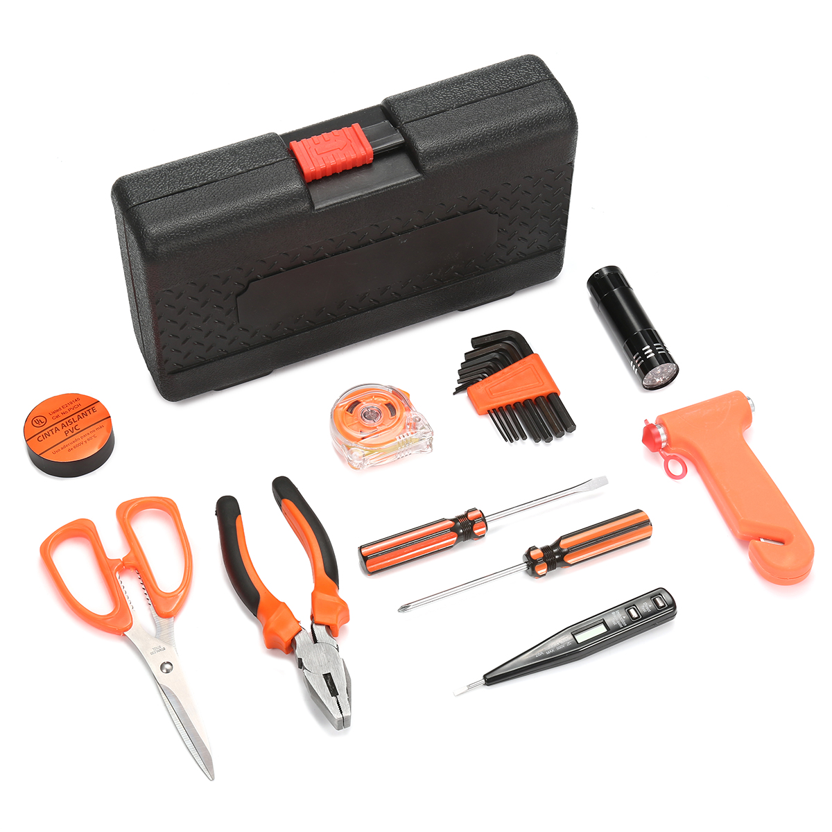 18Pcs-Multifuntional-Tools-Set-Steel-Household-Woodworking-Kits-Hardware-Toolbox-Tools-Kit-1269409-3