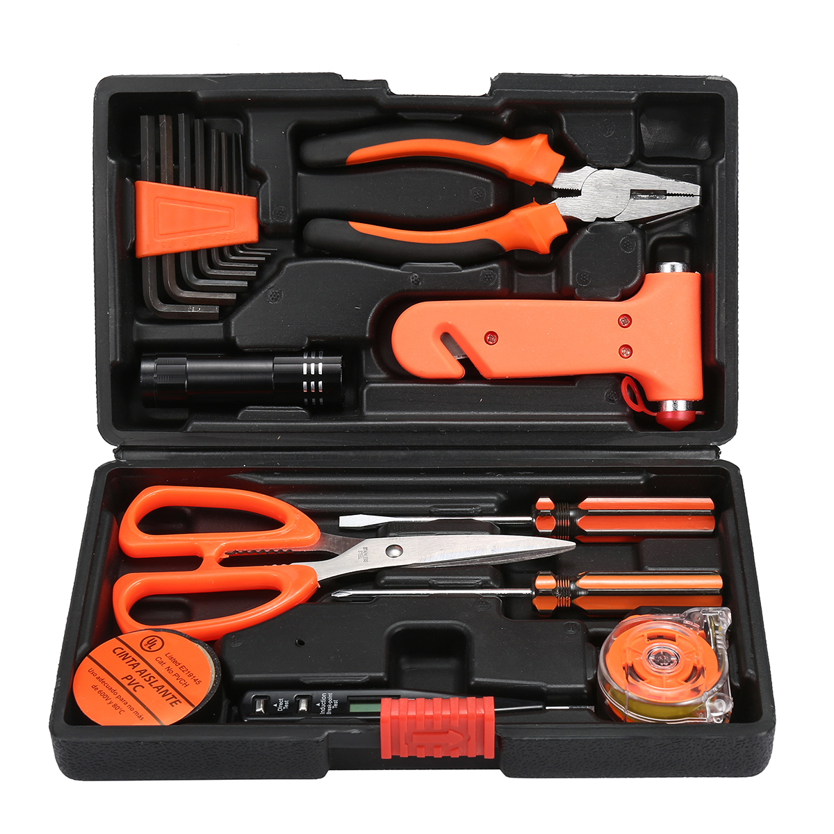 18Pcs-Multifuntional-Tools-Set-Steel-Household-Woodworking-Kits-Hardware-Toolbox-Tools-Kit-1269409-4