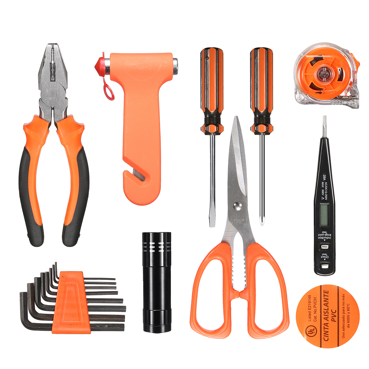 18Pcs-Multifuntional-Tools-Set-Steel-Household-Woodworking-Kits-Hardware-Toolbox-Tools-Kit-1269409-7