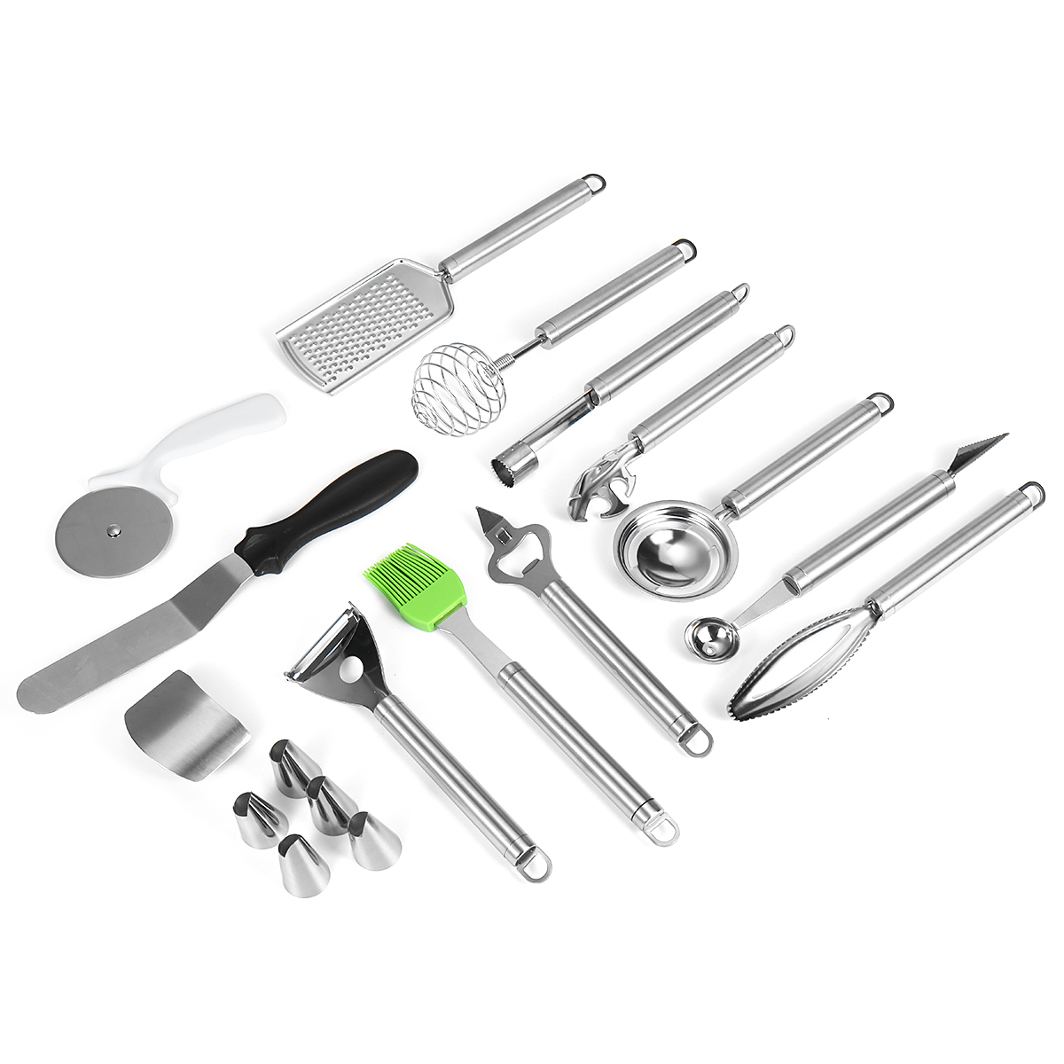 18pcs-Kitchen-Utensils-Set-Stainless-Steel-Non-Stick-Silica-Gel-Cooking-Tools-Kit-1706786-10