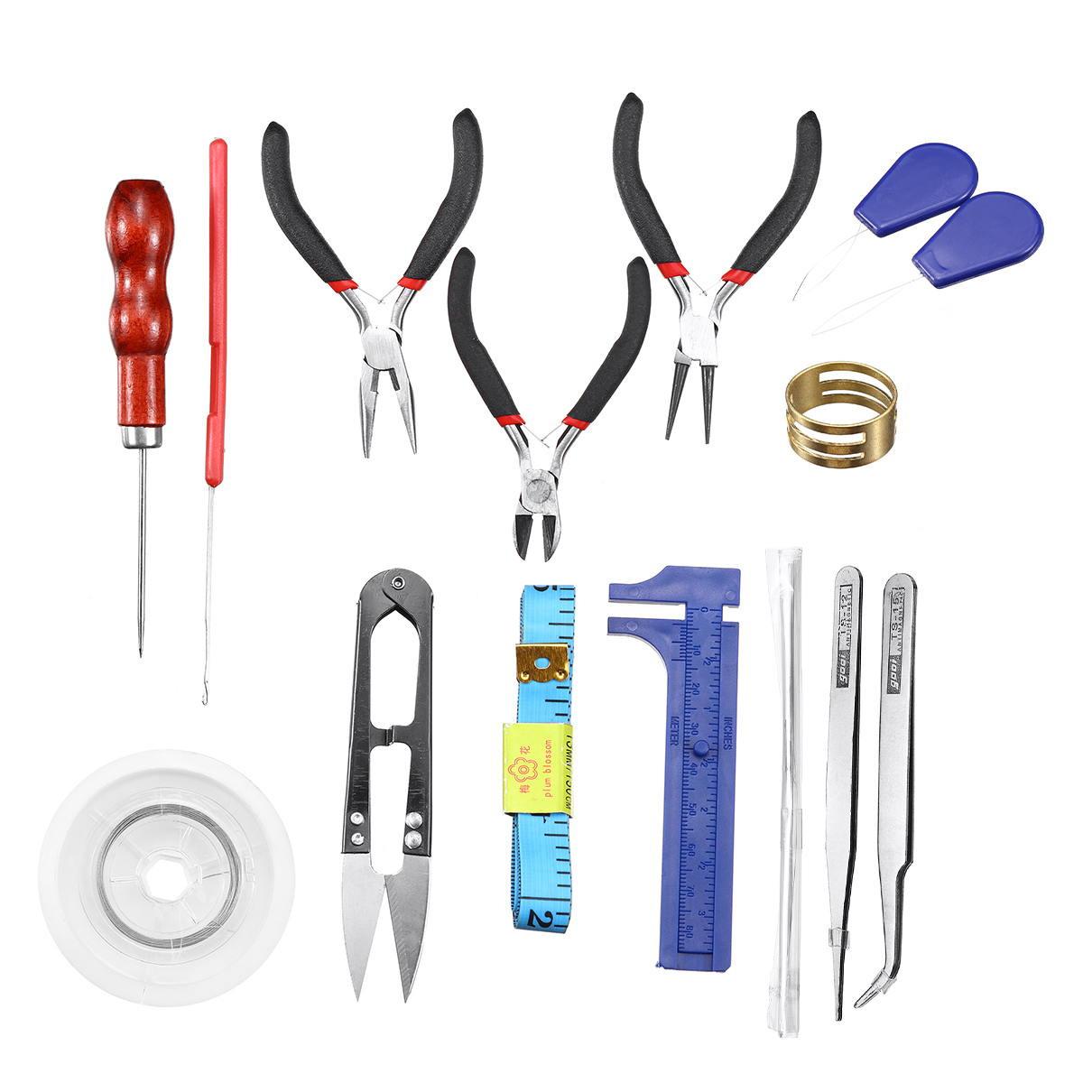 22Pcs-Jewelry-Making-Tools-Repair-Kit-Jewelry-Pliers-Beading-Wire-Set-DIY-Craft-1713659-18