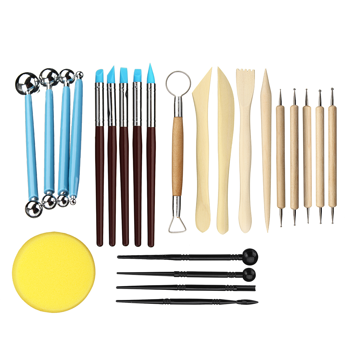 24pcs-Ball-Stylus-Dotting-Tools-Clay-Pottery-Modeling-Carving-Rock-Painting-Kit-1450466-1