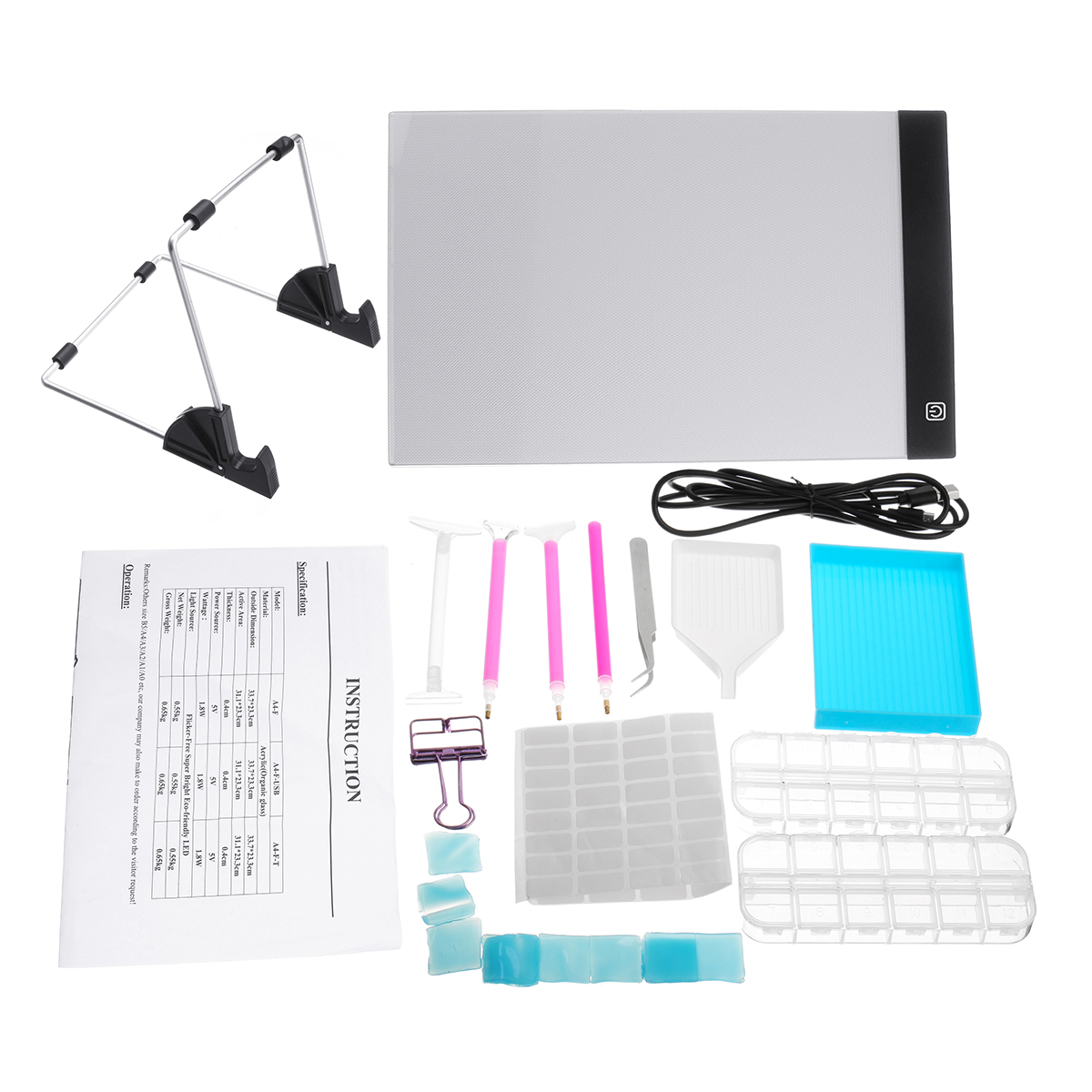 24xA4-LED-Pad-Tablet-Board-5D-Diamond-Painting-Tools-Kit-Embroider-Cross-Stitch-1448932-1