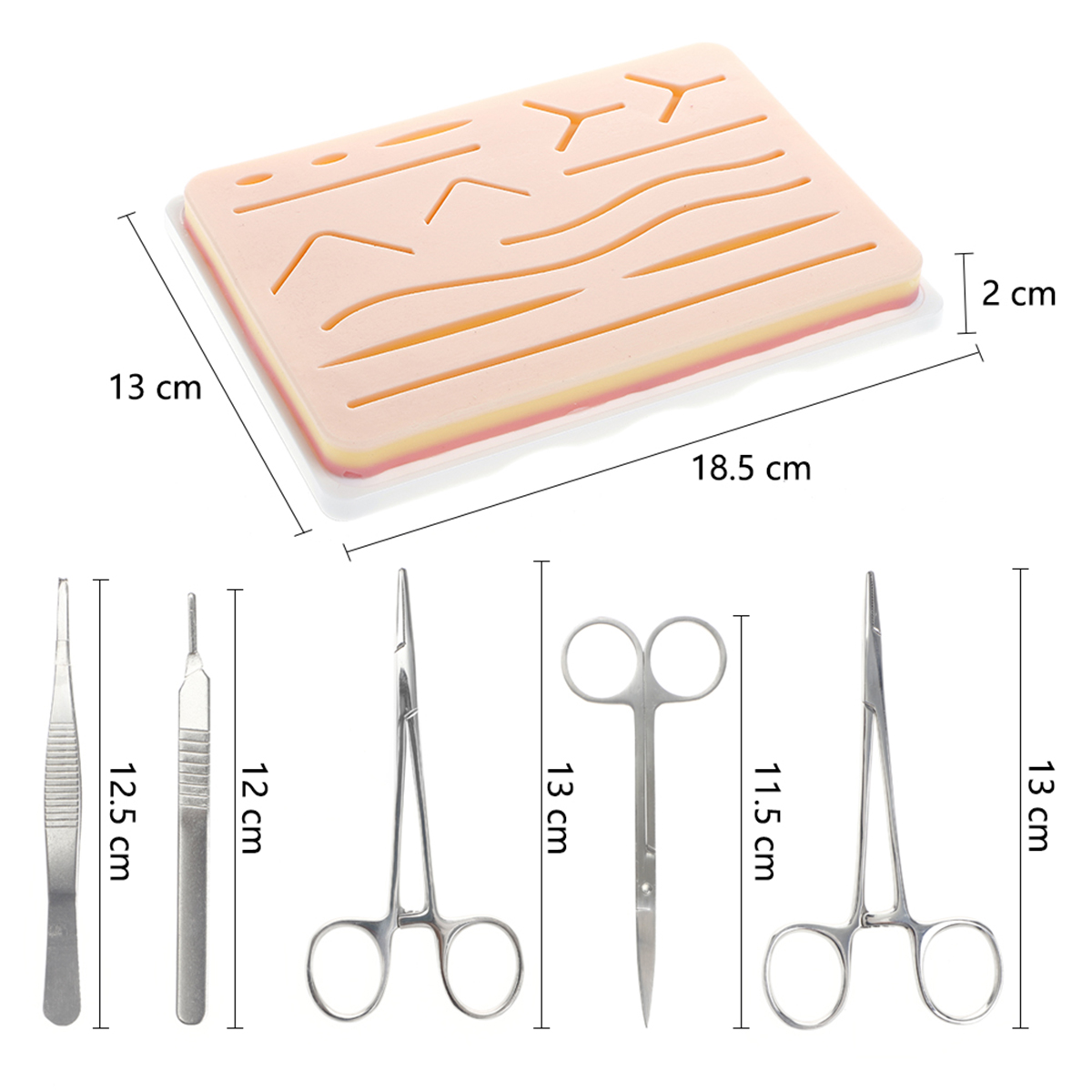 25-In-1-Skin-Suture-Surgical-Training-Kit-Silicone-Pad-Needle-Scissors-Tools-Kit-1417313-6