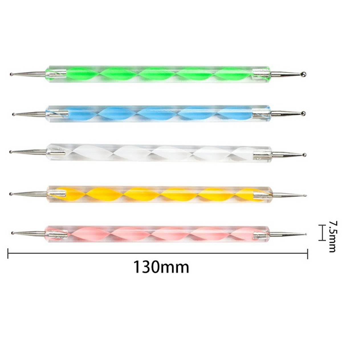 27Pcs-Acrylic-Spiral-Bar-Mould-Kit-Dotting-Painting-Tool-Mandala-Rocks-Painting-Stencils-1677012-4