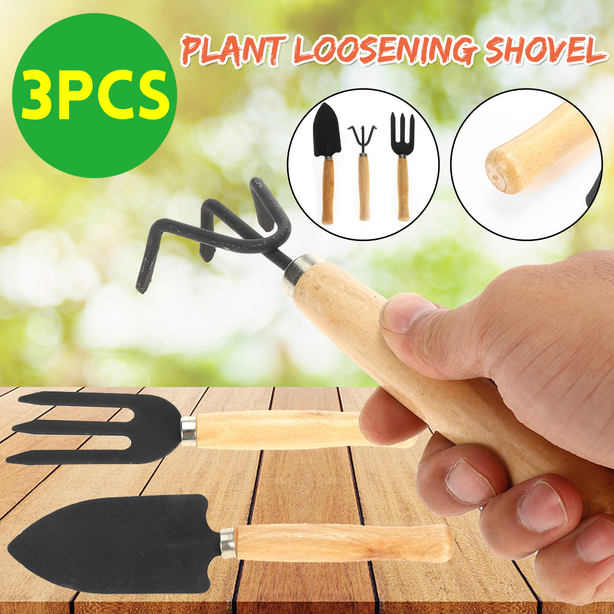 3Pcs-Gardening-Hand-Tools-Set-Plant-Rake-Trowel-Shovel-Loosening-Soil-Planting-Tools-1720938-2