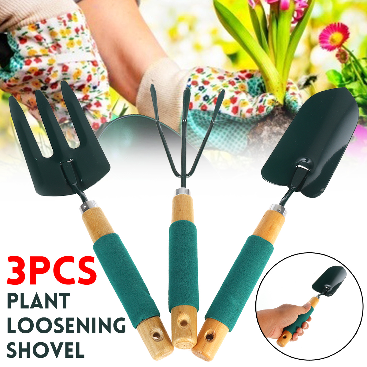 3Pcs-Mini-Gardening-Plant-Pot-Gardening-Tools-Small-Durable-Shovel-Rake-Spade-Set-Tool-1720934-2